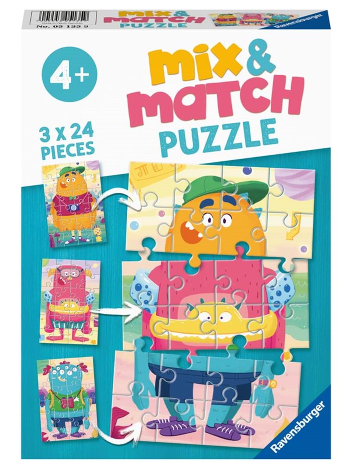 Ravensburger Mix & Match Monster 3x24 Teile Puzzle - 10105135