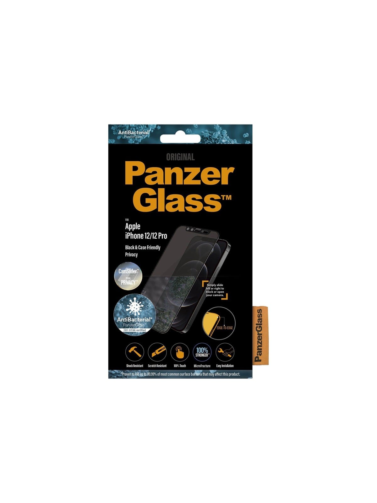 Panzerglass Camslider Privacy Screen Protector Apple Iphone 12 Pro | Edge-to-edge - Handys Schutzfolie - Panzerp2714