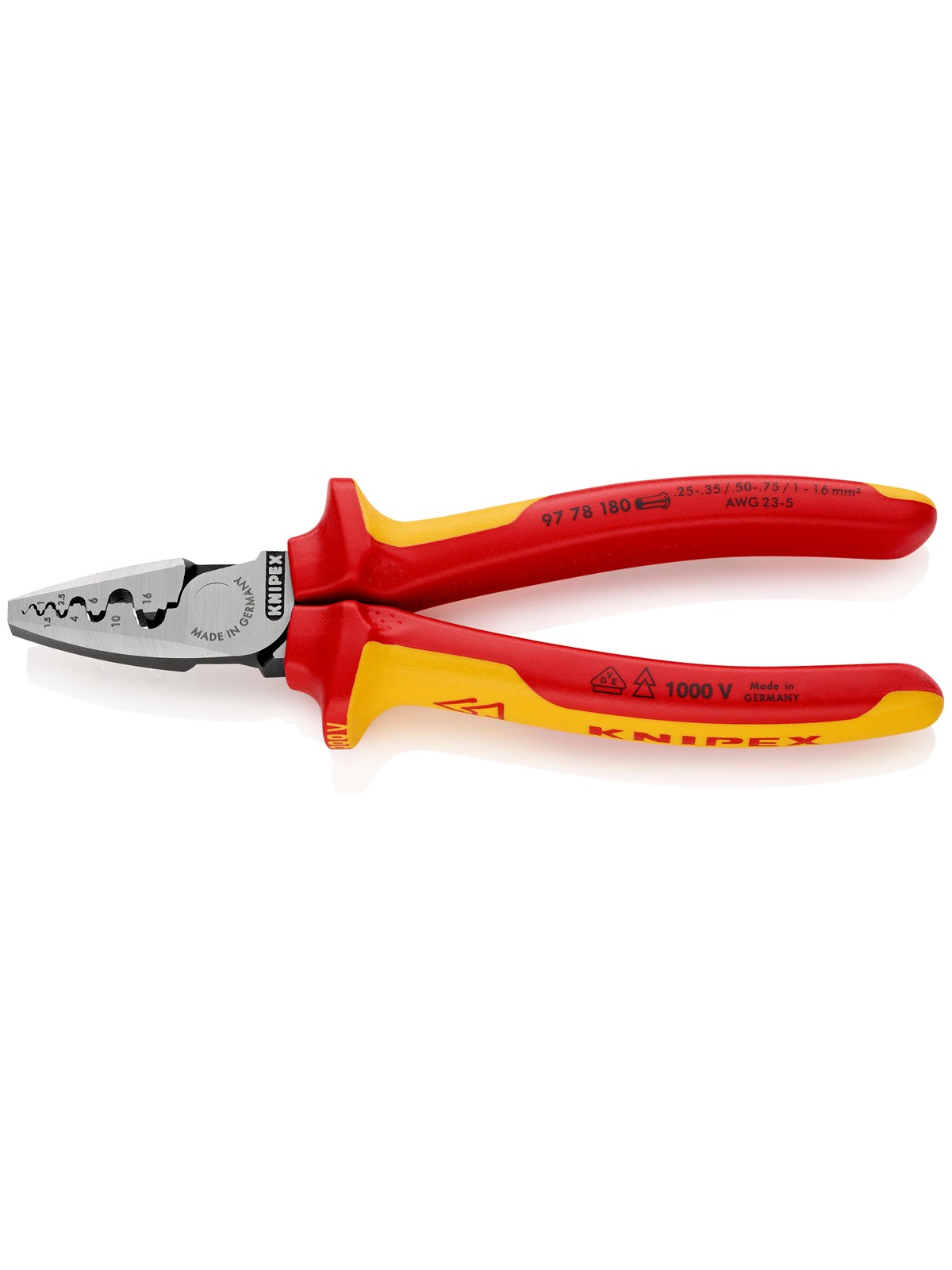 Knipex Crimpzangen Für Aderendhülsen, Mit Dorn-crimp - Handwerkzeuge - 97 78 180