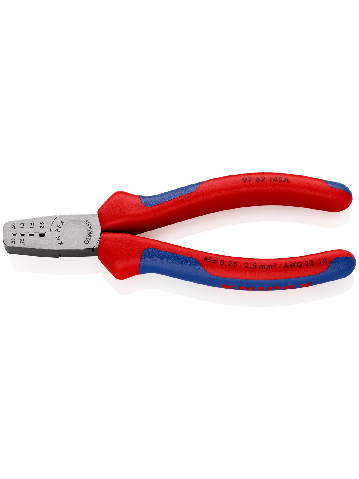 Knipex Crimpzangen Für Aderendhülsen, Mit Trapez-crimp - Handwerkzeuge - 97 62 145 A