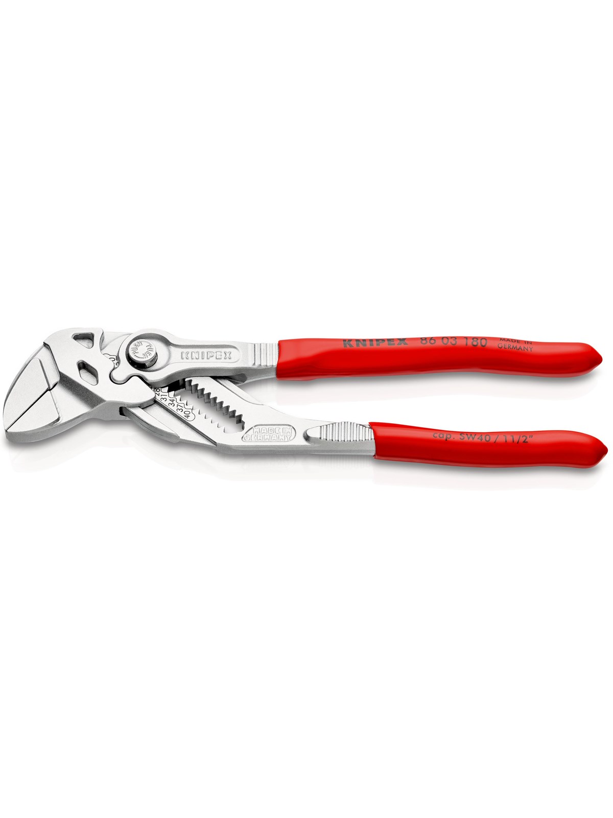 Knipex Zangenschlüssel, Zange Und Schraubenschlüssel in Einem Werkzeug - Werkzeuge Fuer Sanitaerarbeiten - 86 03 180 SB
