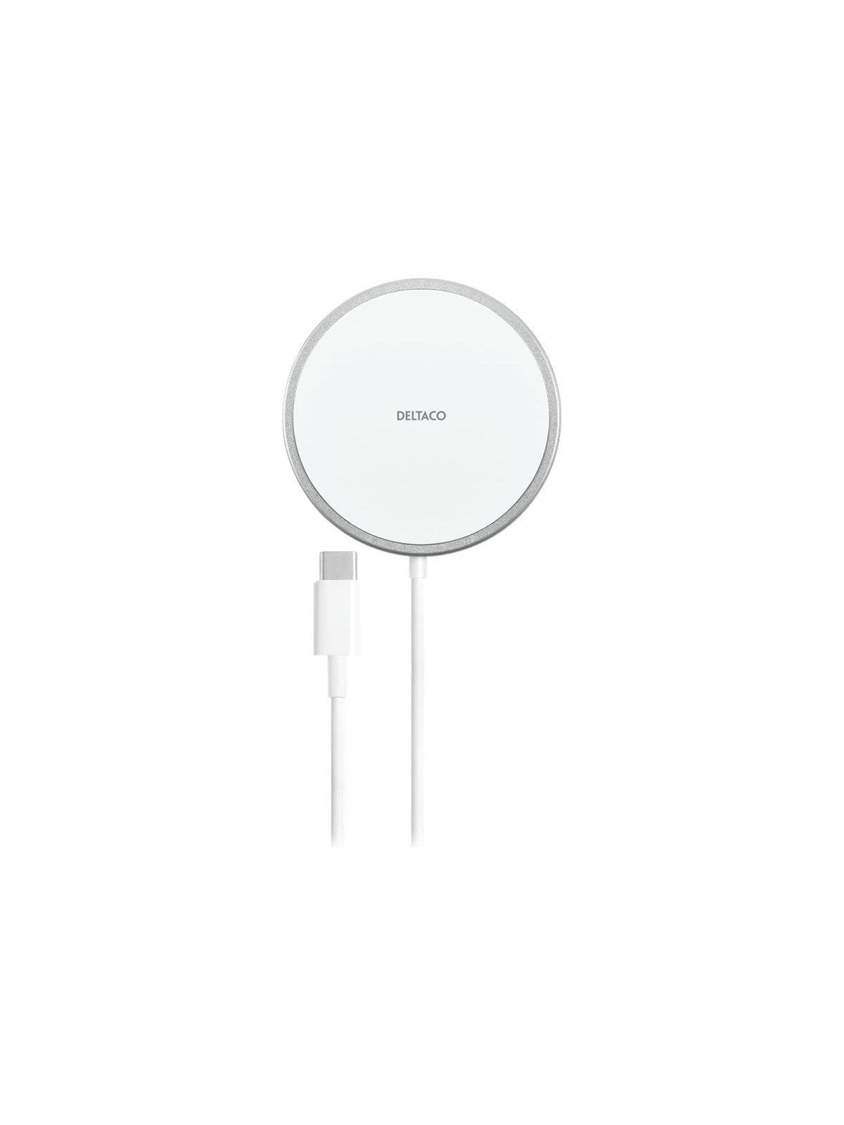Deltaco Magnetic Wireless Charger 15 W Usb-c wh - Batterien Und Akkus - Qi-1034