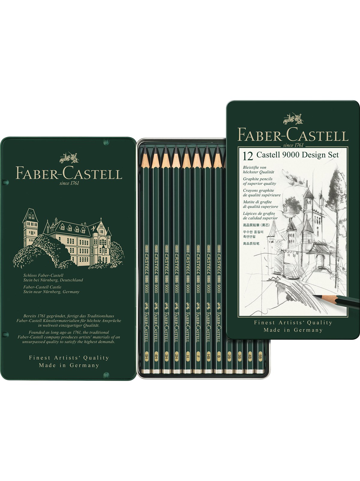 Faber-castell Bleistift Castell 9000 12er Design Set - Utensilien Zum Schreiben Und Zeichnen - 119064