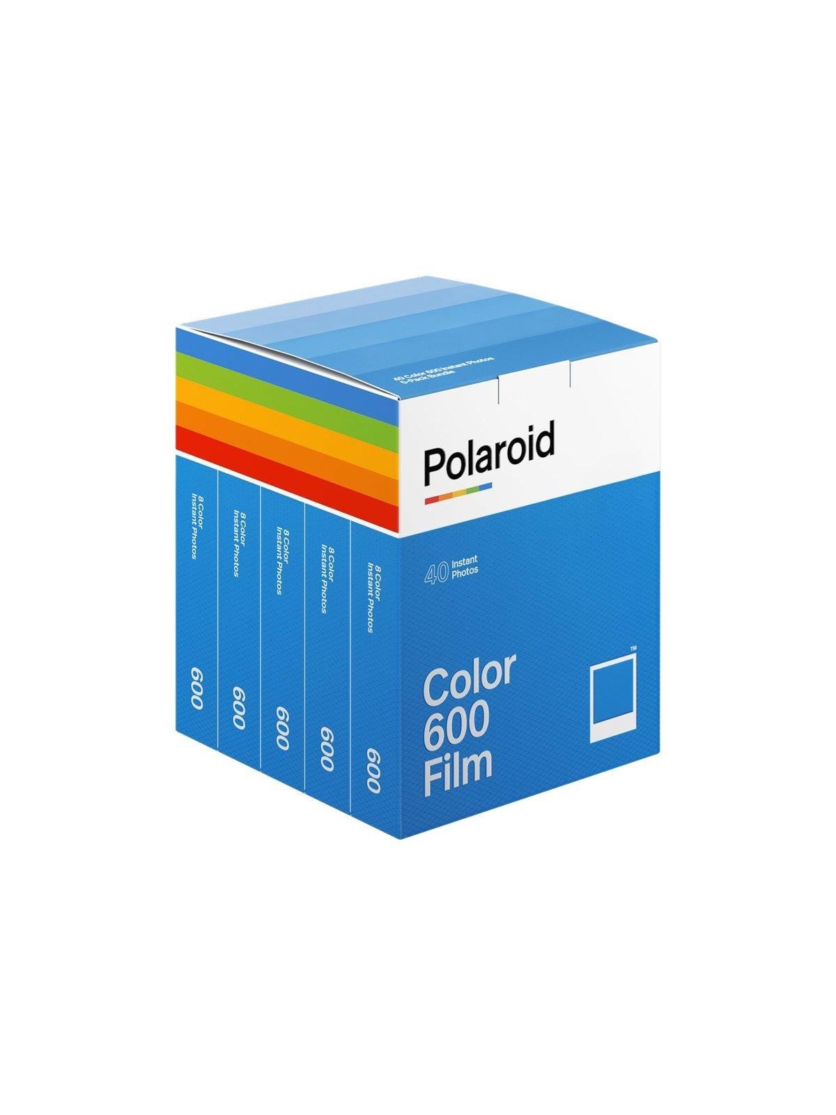 Polaroid Color Film 600 Type (8 Exposures) - White Frame - 5-pack - Photo Film - 006013
