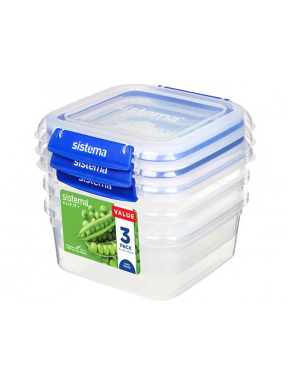 Sistema Square Klip It Plus 3 Pack 1.15 L - Kuechenzubehoer - 881630