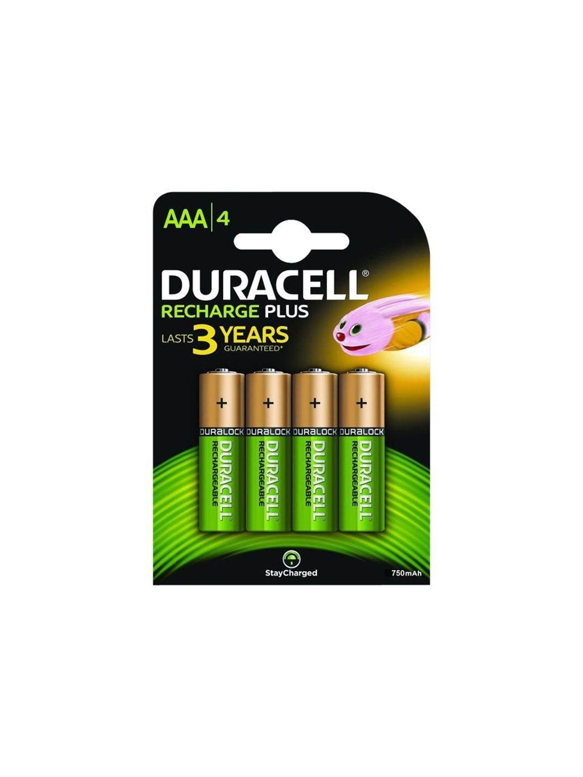 Duracell Recharge Plus Nimh 750mah Rechargeable Aaa Battery 1.2V - Batterien Und Akkus - 990234