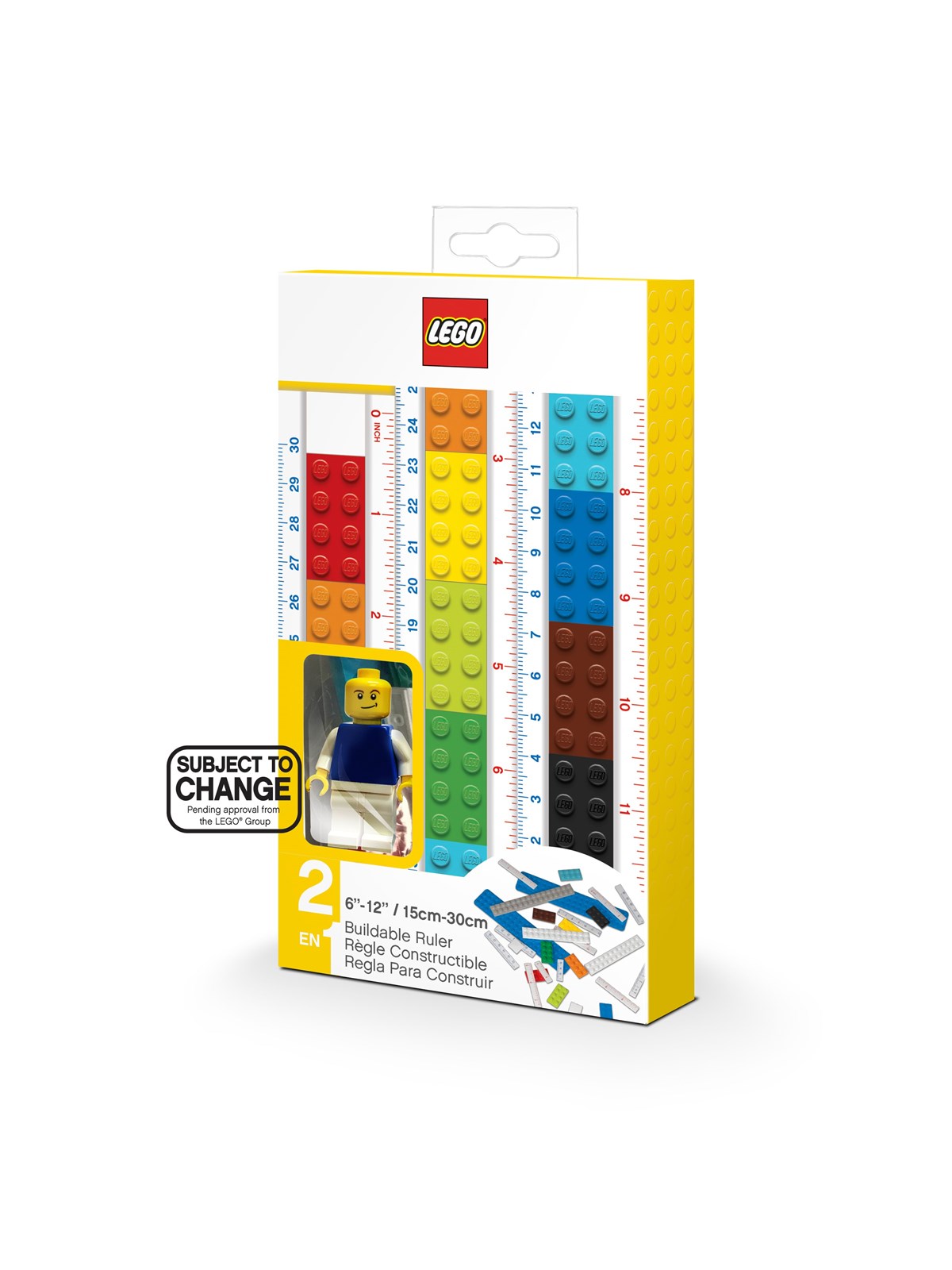 Euromic Lego Stationery Buildable Ruler Set With 28 Pcs. - Schul Zubehoer - 4003072-52558