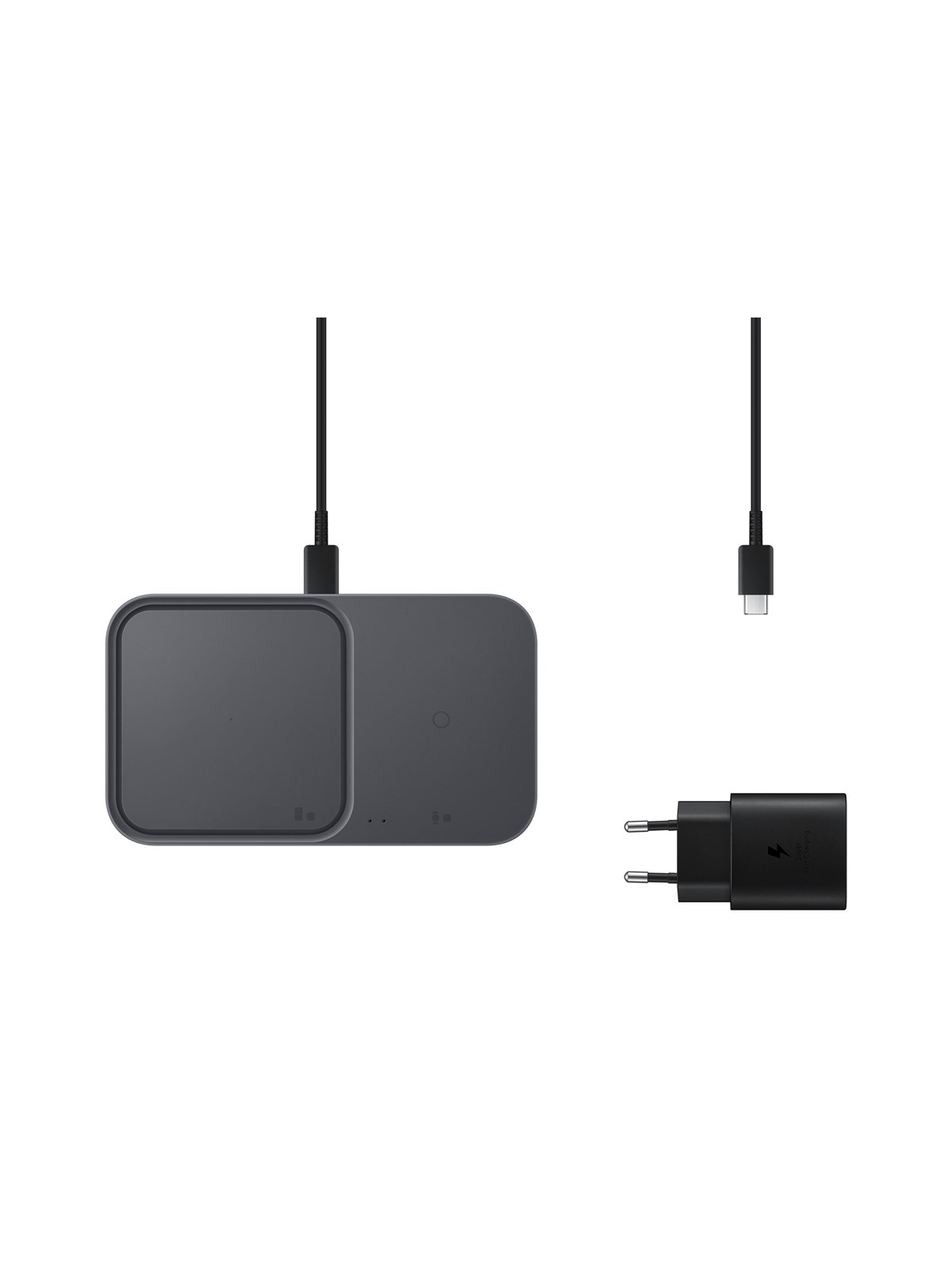 Samsung Wireless Charger Duo (Incl. Power Adapter) - Black - Handys Adapter Und Ladegeraete - Ep-p5400tbegeu