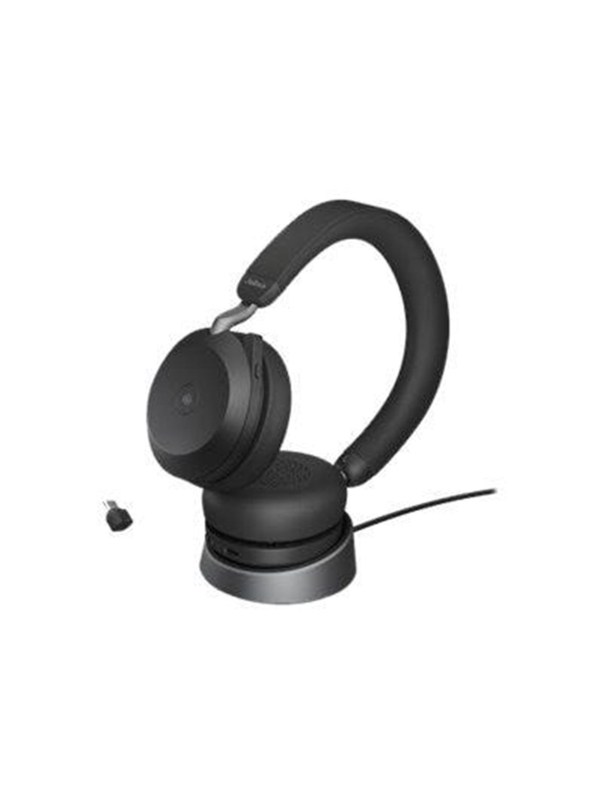Kopfhörer - Jabra Evolve2 75 Link380c MS Stereo Stand Black - Kopfhoerer/headsets - 27599-999-889