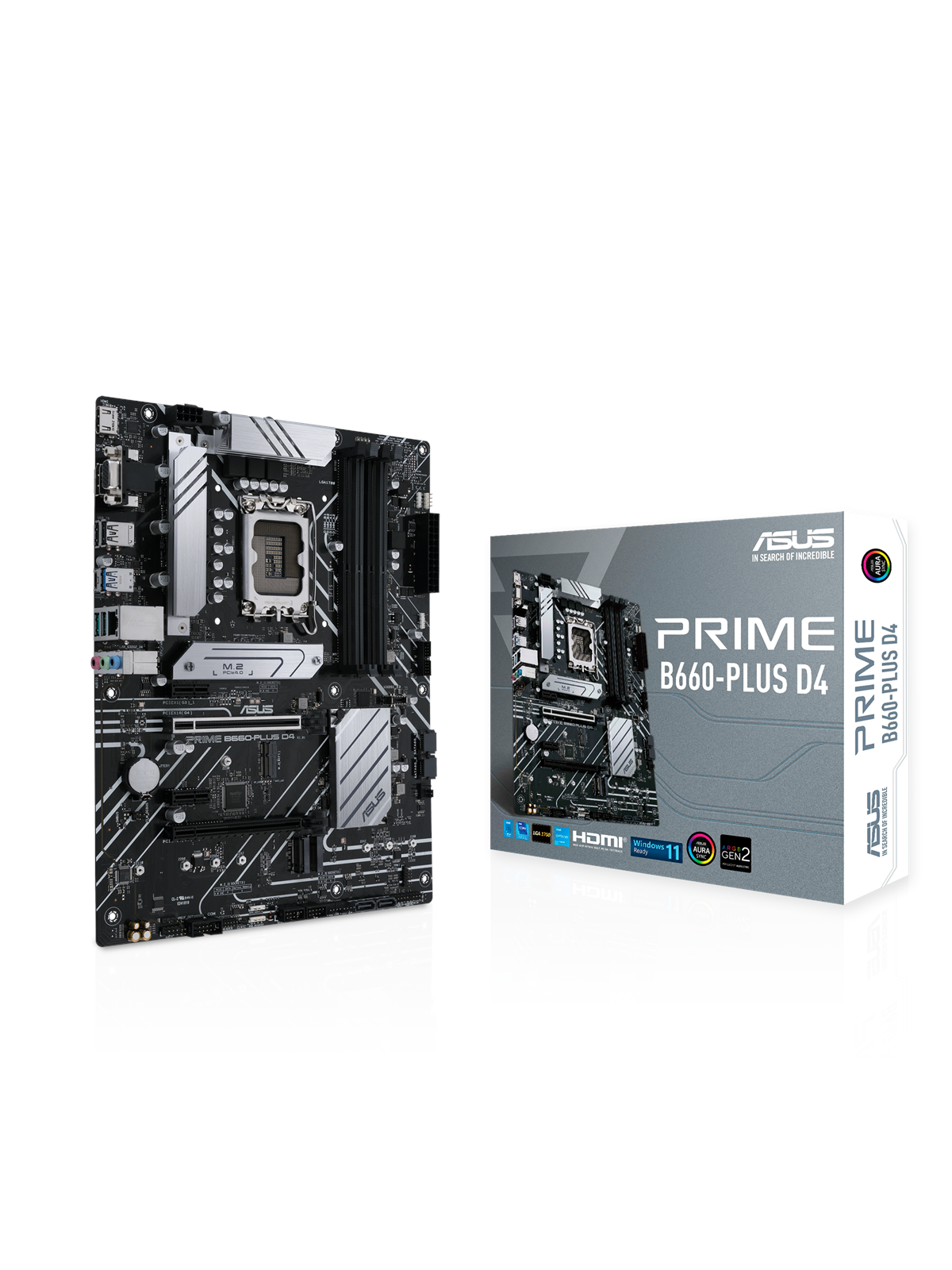 Asus Prime B660-plus D4 Mainboard - Intel B660 - Intel Lga1700 Socket - Ddr4 Ram - Atx - 90mb18x0-m0eay0
