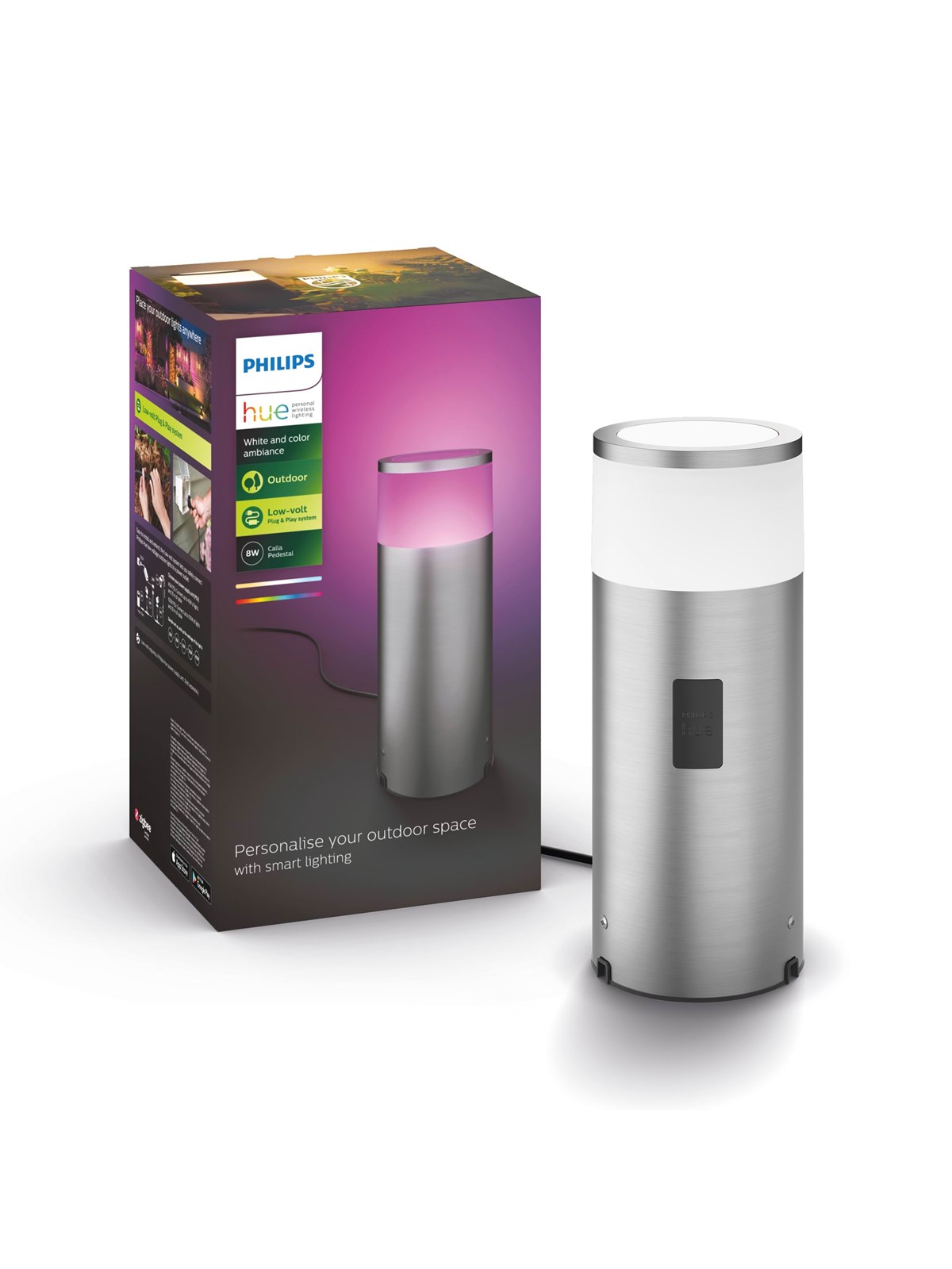 Philips Hue Outdoor Calla Pedestal - Inox - Extension - Smart Home - 929003098601