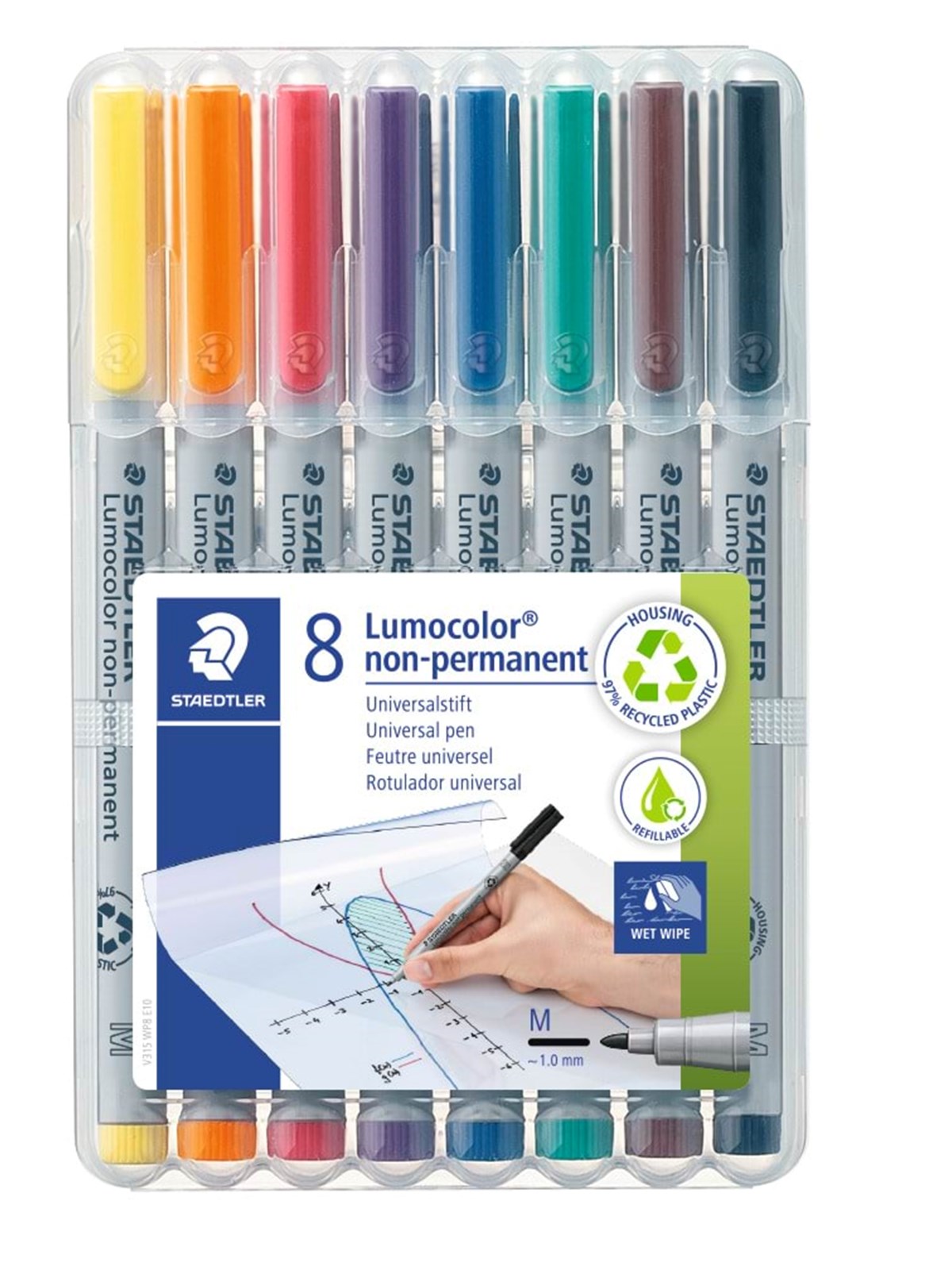 Staedtler Universal Pen Lumocolor Non-p M 8pc - Utensilien Zum Schreiben Und Zeichnen - 315 Wp8