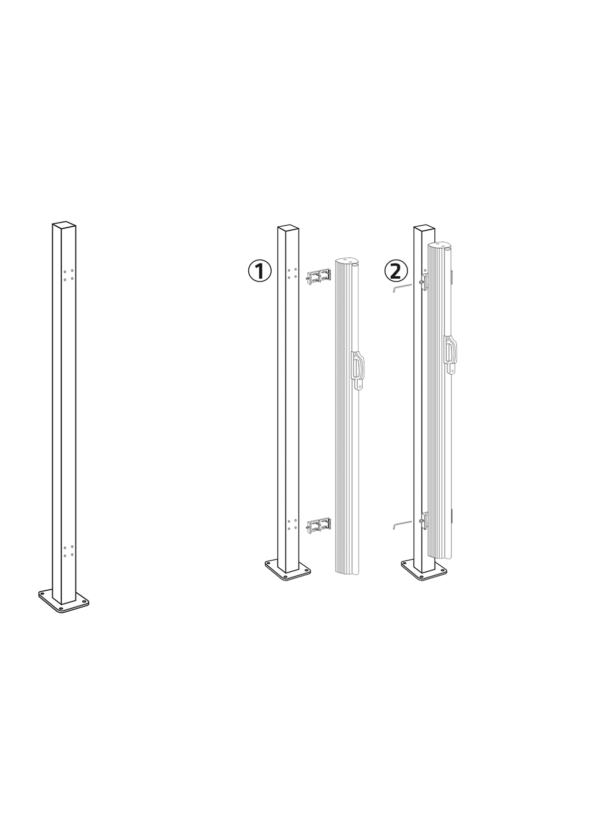 Hortus Starting Post For Single Wind Screen - Gartengeraete - 211-920