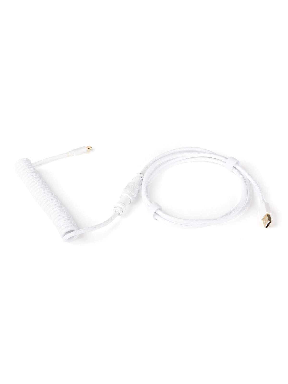 Dutzo Coiled Aviator Usb-c Cable - White - Upgrade-zubehör - Weiss - Tastaturen - Dca-uc-wht