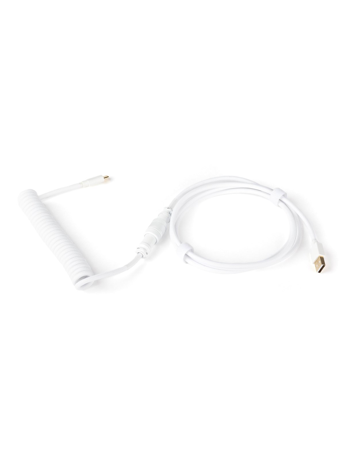 Dutzo Coiled Aviator Micro-usb B Cable - White - Upgrade-zubehör - Weiss - Tastaturen - Dca-umb-wht