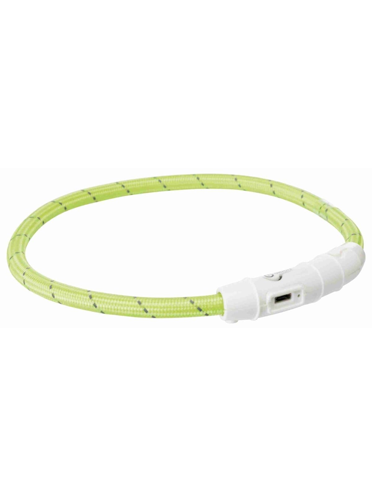 Trixie Flash Light Ring Usb Illuminated Dog Safety Collar Green Size L-xl 7mm 65cm - Hunde - Tx12702