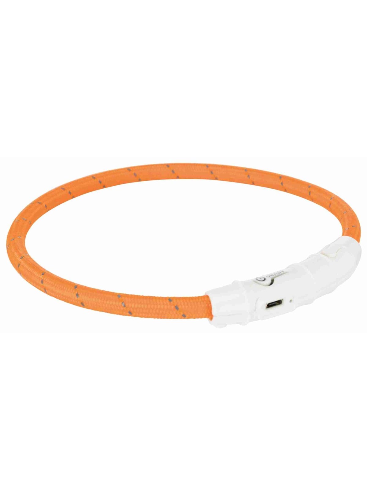 Trixie Flash Light Ring Usb Illuminated Dog Safety Collar Orange Size M-l 7mm 45cm - Hunde - Tx12704