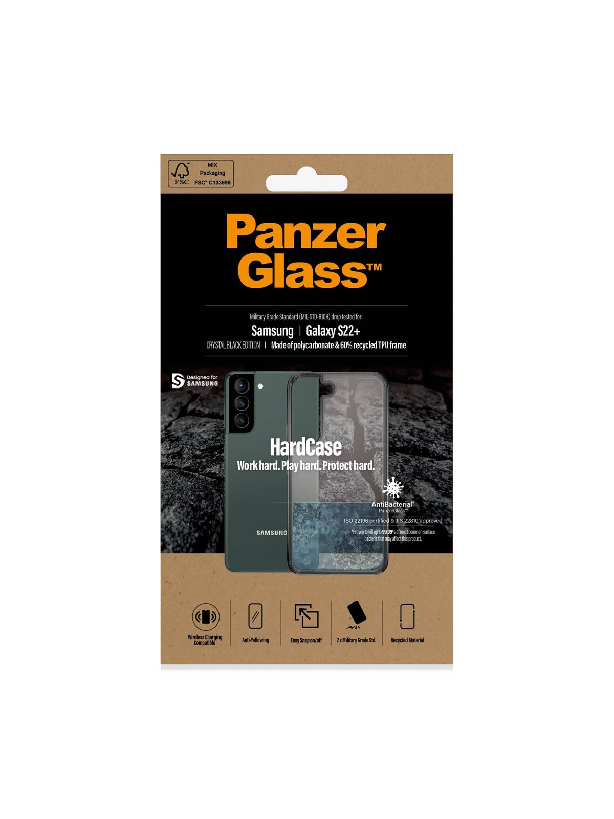 Panzerglass Hardcase Samsung Galaxy S22 Plus - Smokey Black - Handys Cover Cases - Panzer0372