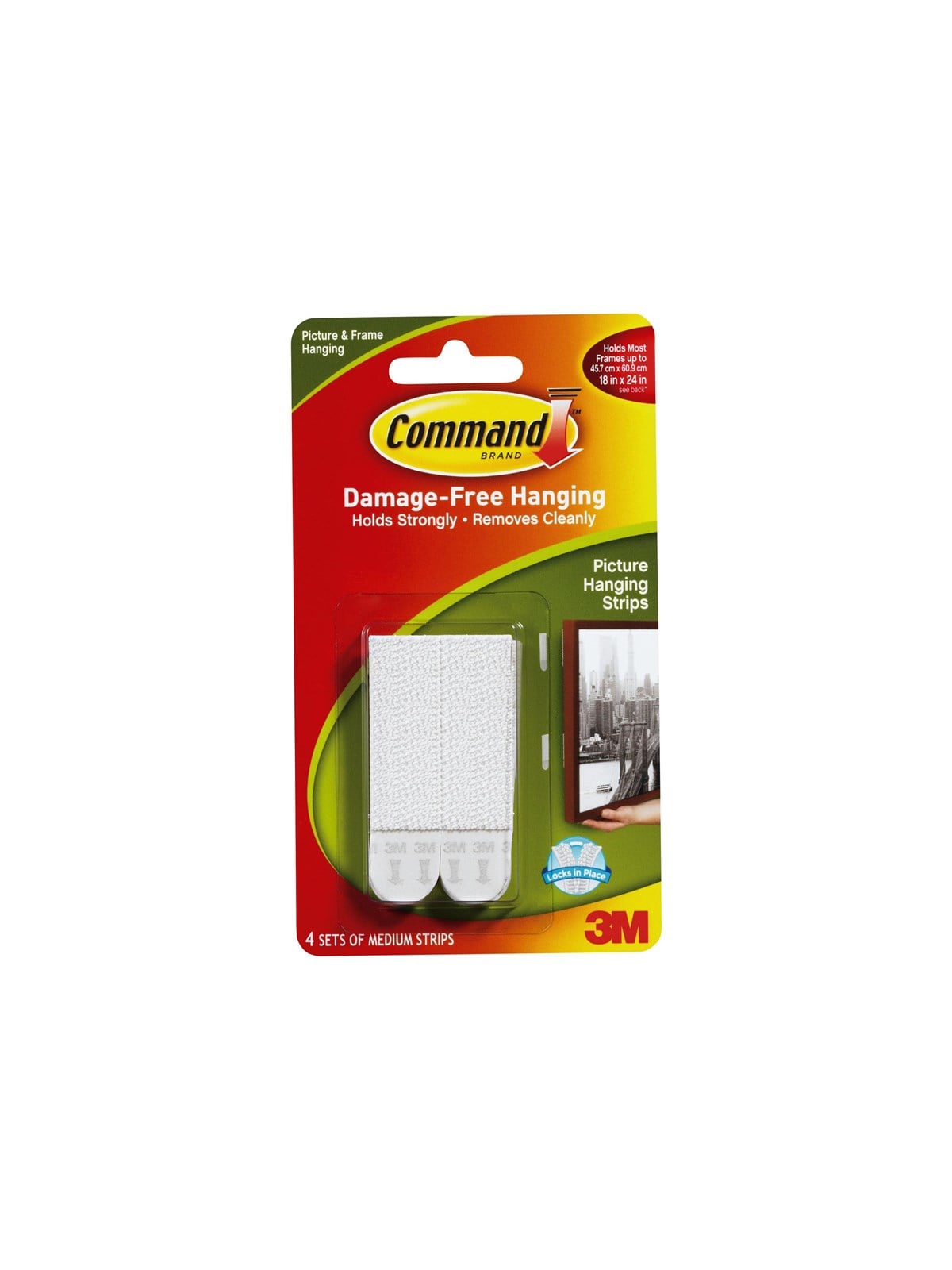 3M Command Medium Picture Hanging Strips 4-pack - Klebeband Und Kleber - 17201