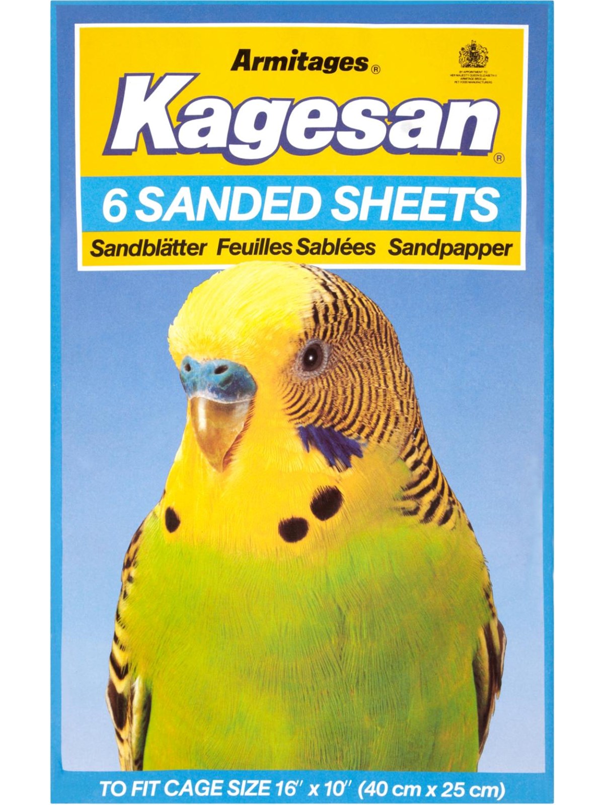 Armitage Kagesan Sandblätter 25x40cm Blau (6er-pack) - Cages Houses And Accessories - Ft27136