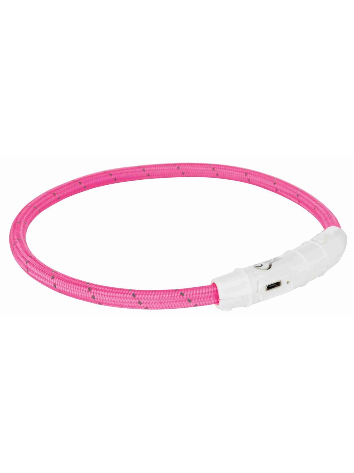 Trixie Flash Light Ring Usb Illuminated Dog Safety Collar Pink Size M-l 7mm 45cm - Hunde - Tx12707