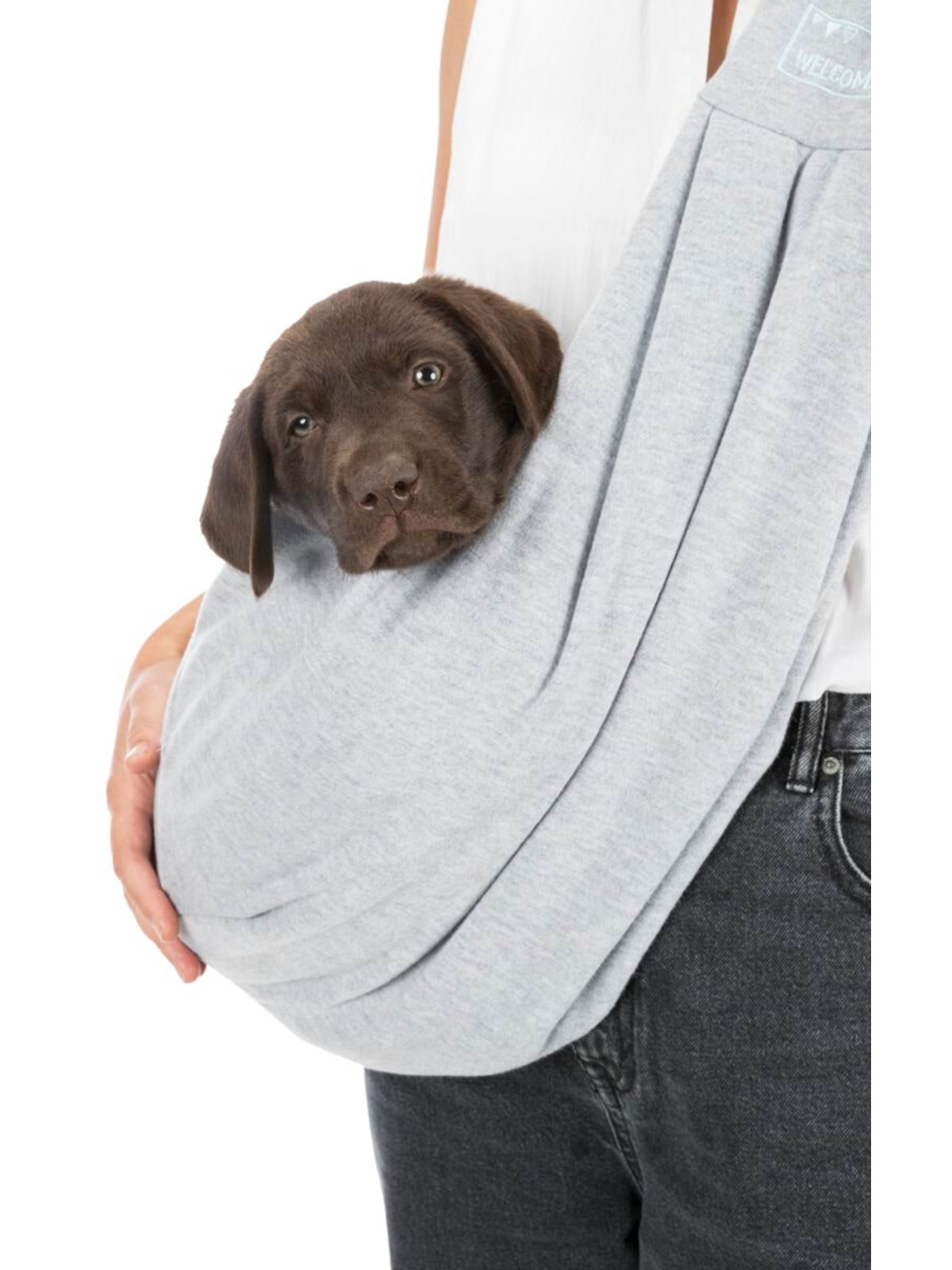 Trixie Junior Pet Front Carrier Soft Light Grey 22x20x60cm Up to 5kg - Hunde - Tx28948