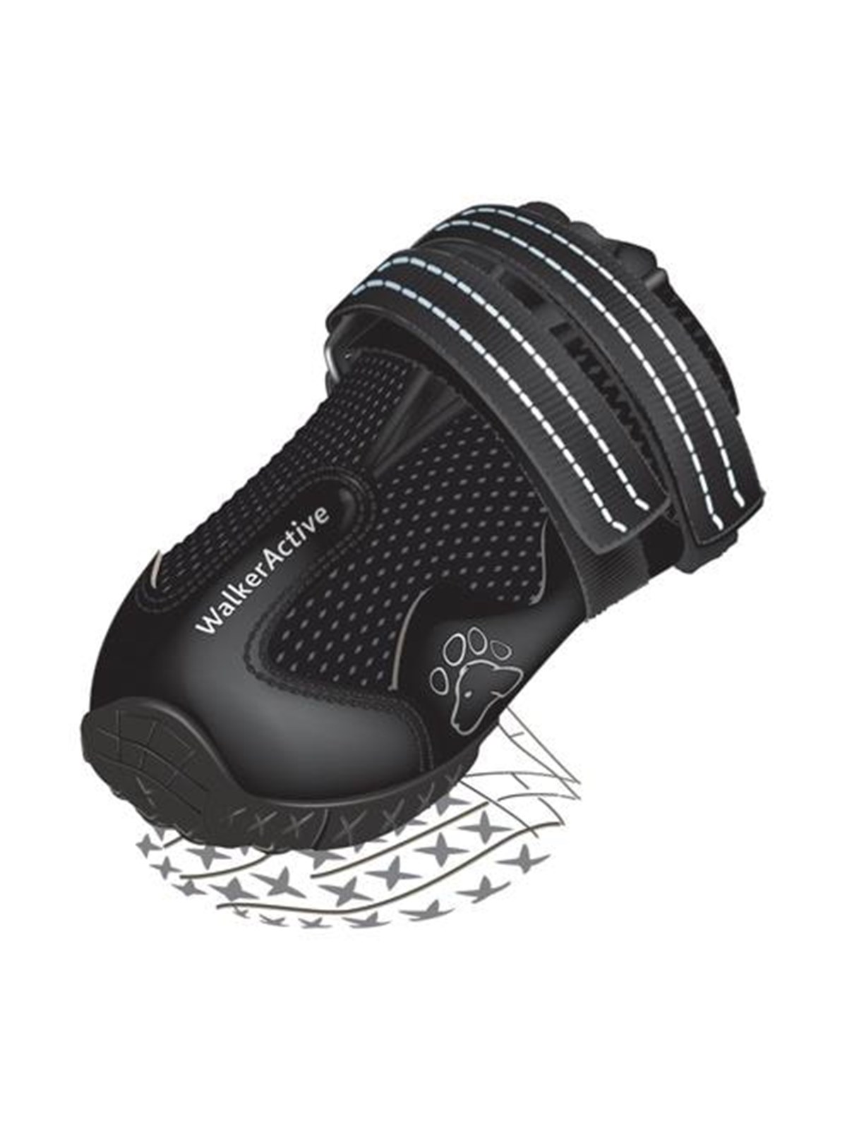 Trixie Walker Active protective boots M-L 2 pcs. black Image