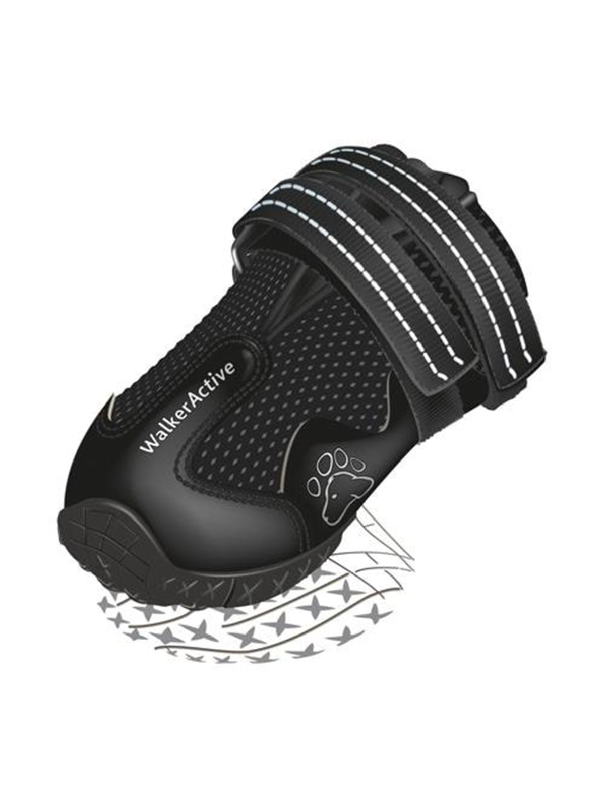 Trixie Walker Active Protective Boots XS 2 Pcs. Black - Hunde - Tx19460
