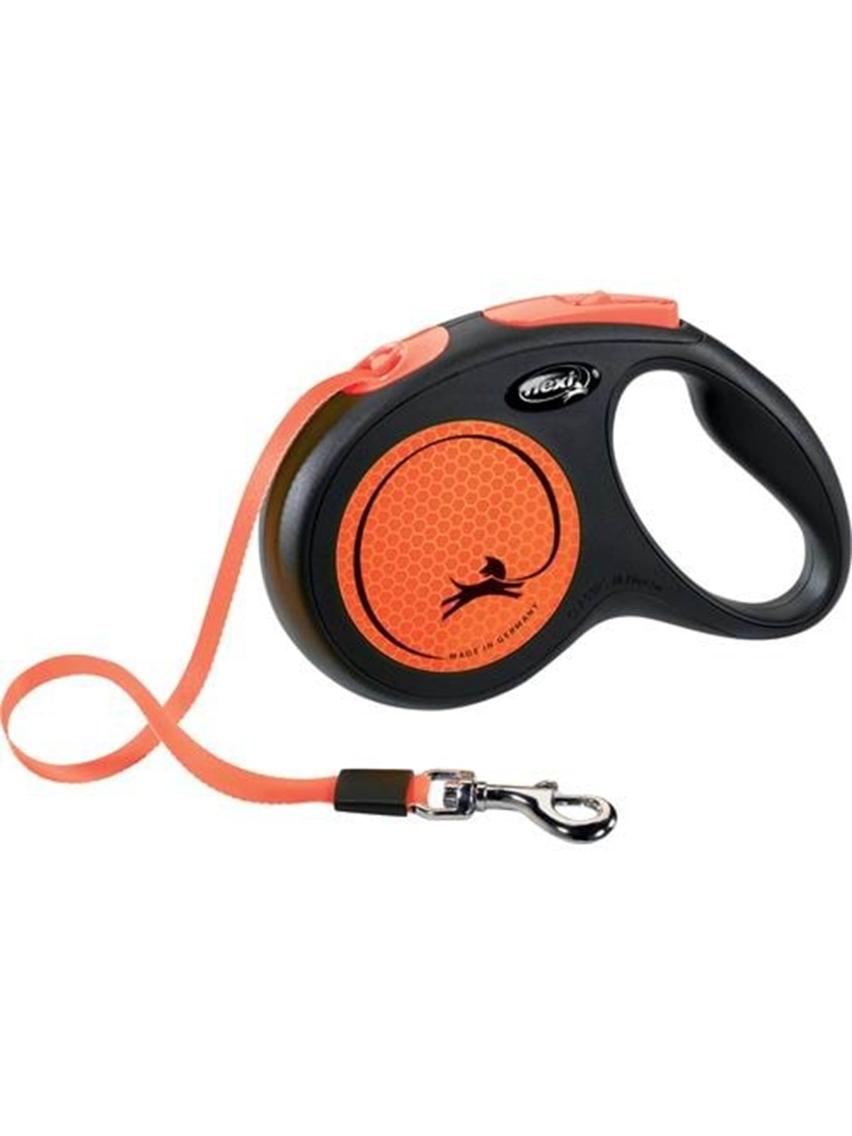 Flexi New Neon Leash M 5M 25kg Black/neon Orange - Hunde - H7829o