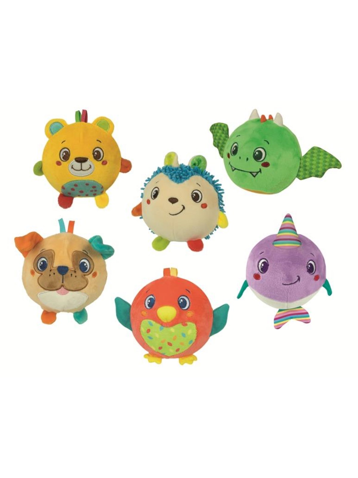 Clementoni Quetsch & Roll Weiche Tiere (Sortiert) - Plush - 17683