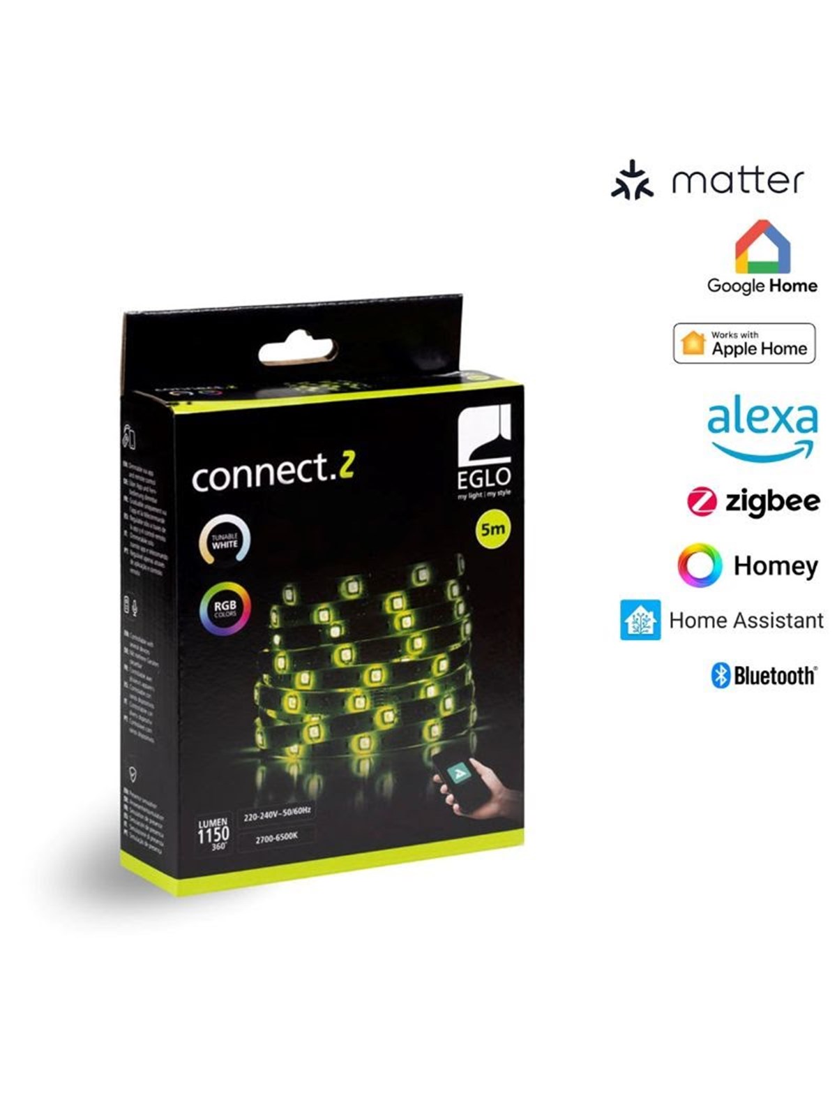 Eglo Led Stripe-z Lichtleiste Rgb-tw, 5 Meter - Smart Home - 99686