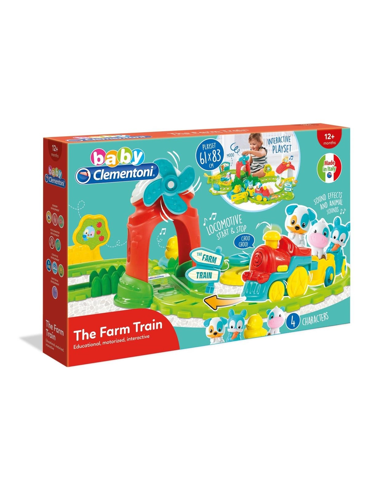 Clementoni Animals Farm Interactive Train - Baby Spielzeug - 17391