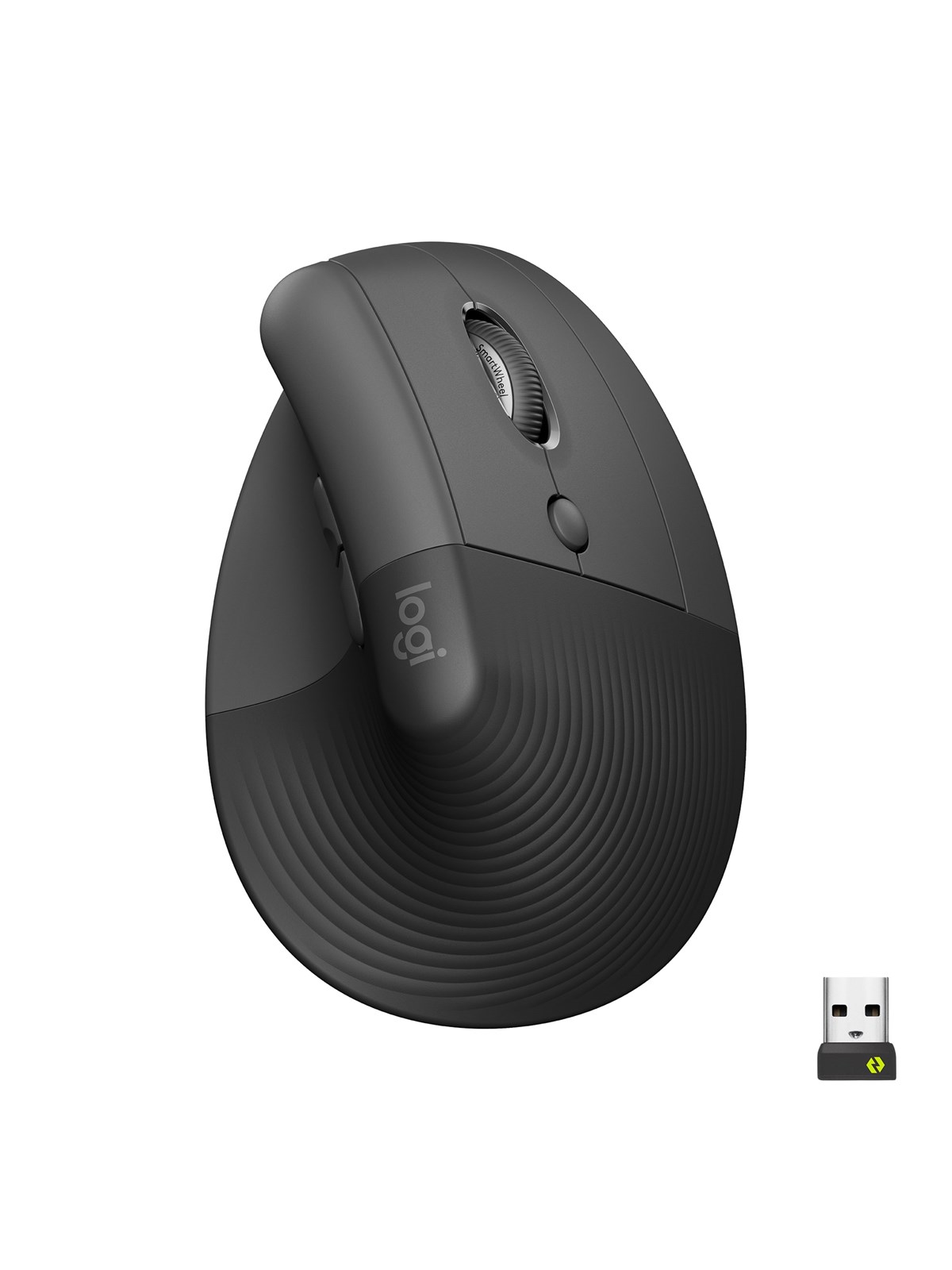 Logitech Lift Right Vertical - Graphite - Ergonomische Maus (Schwarz) - 910-006473