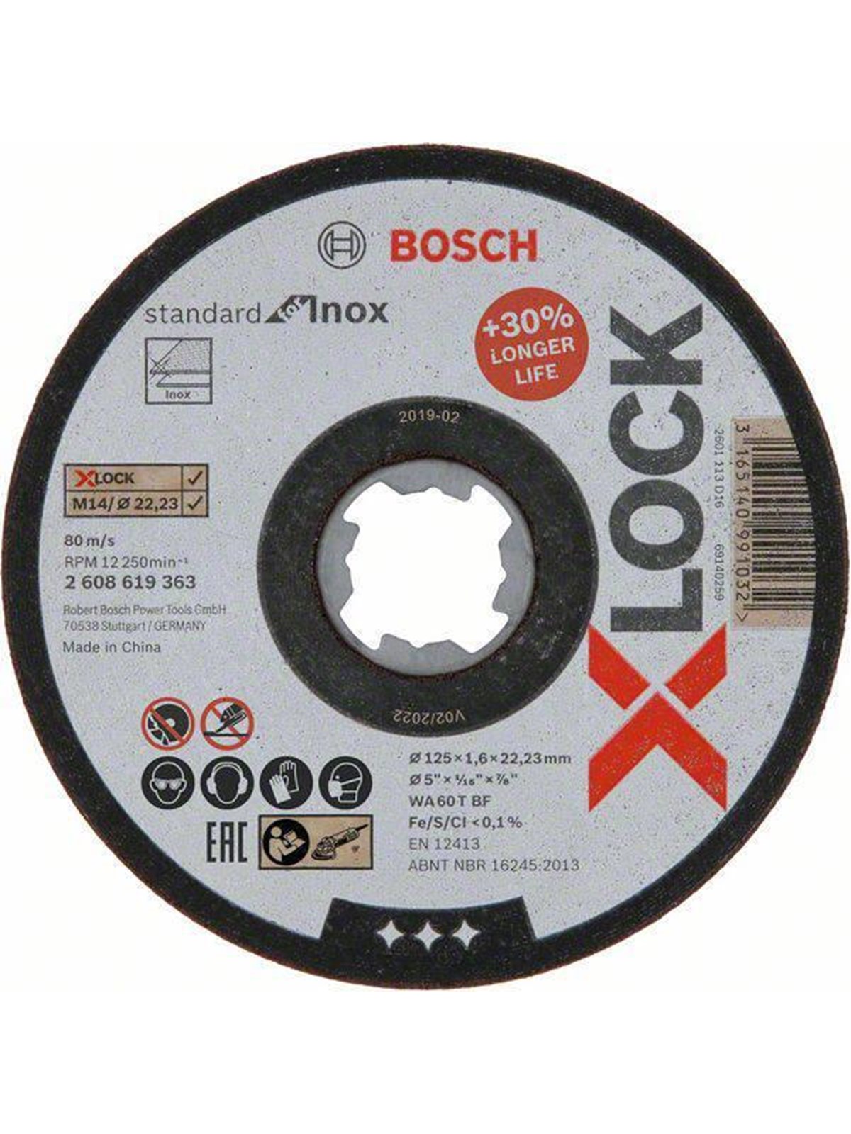 Bosch Cutting disc X-LOCK 125 x 1.6 mm