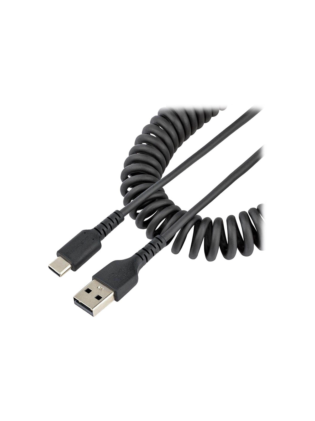 1m Usb A to C Charging Cable Coiled Heavy Duty Fast Charge & Sync High Quality Usb 2.0 A to Usb Type-c Cable Rugged Aramid Fiber Durable Male to Male 