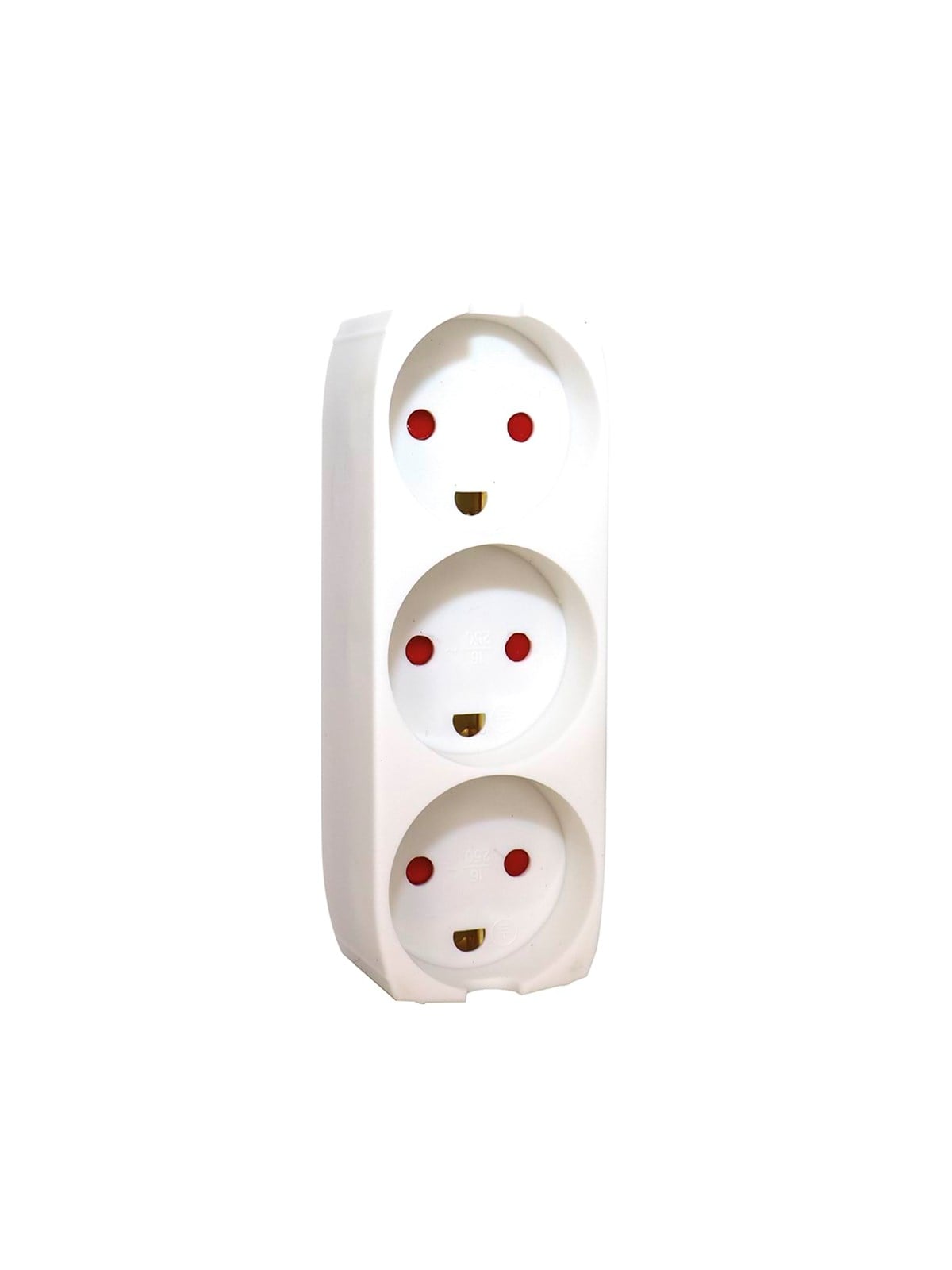 Gripo Socket With 3 Outlets And Earth White - Schaltereinheiten - 5709119075507