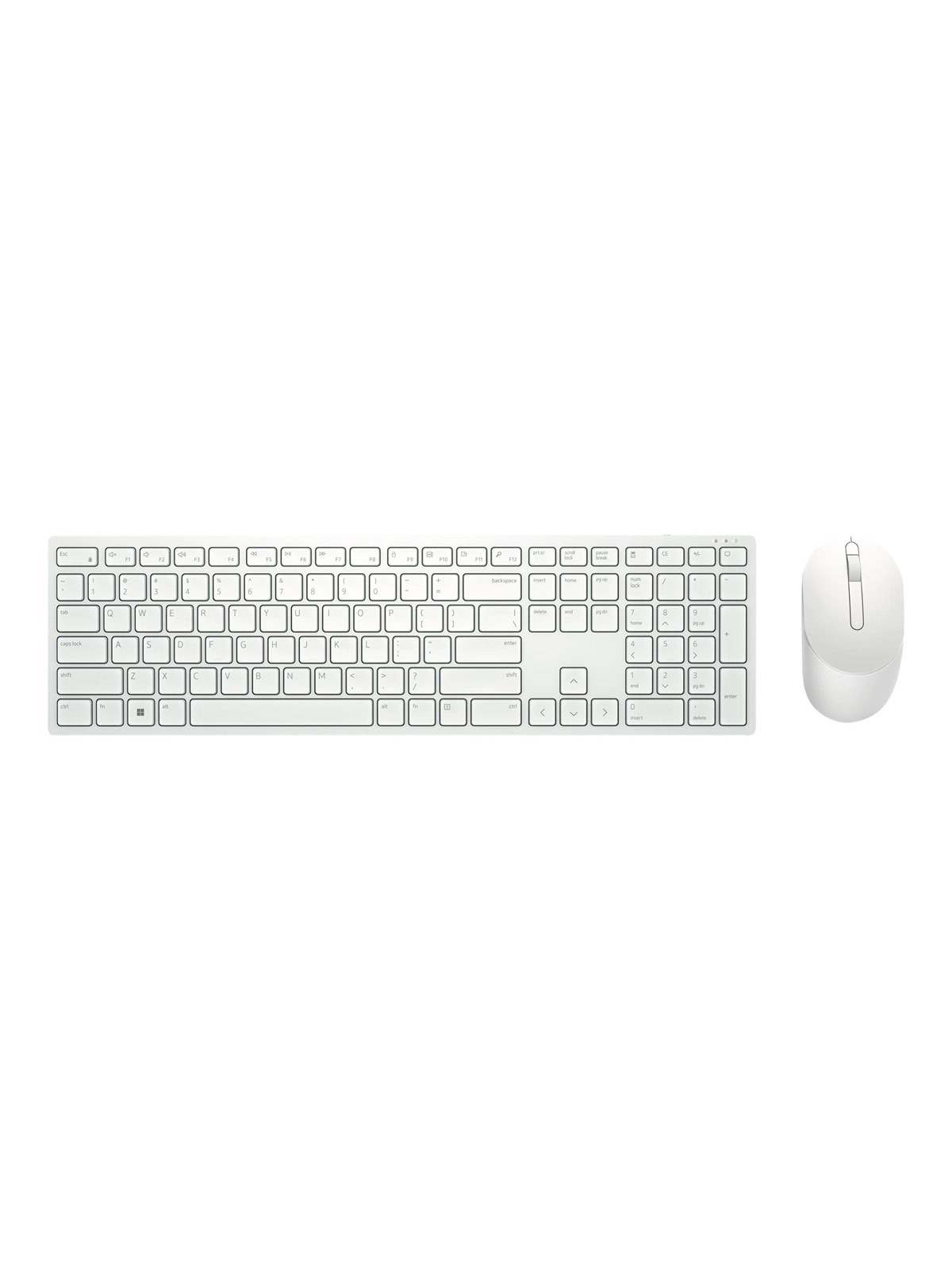 Dell Pro - Tastatur & Maus Set - Nordisch - Weiss - Tastaturen - Km5221w-wh-nor