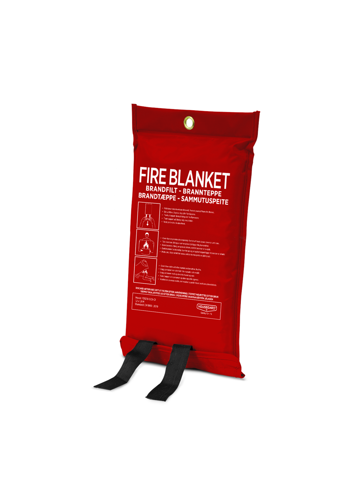 Housegard Fire Blanket 120x180 cm Red Silicone Coated - Brandschutzausruestung - 602025