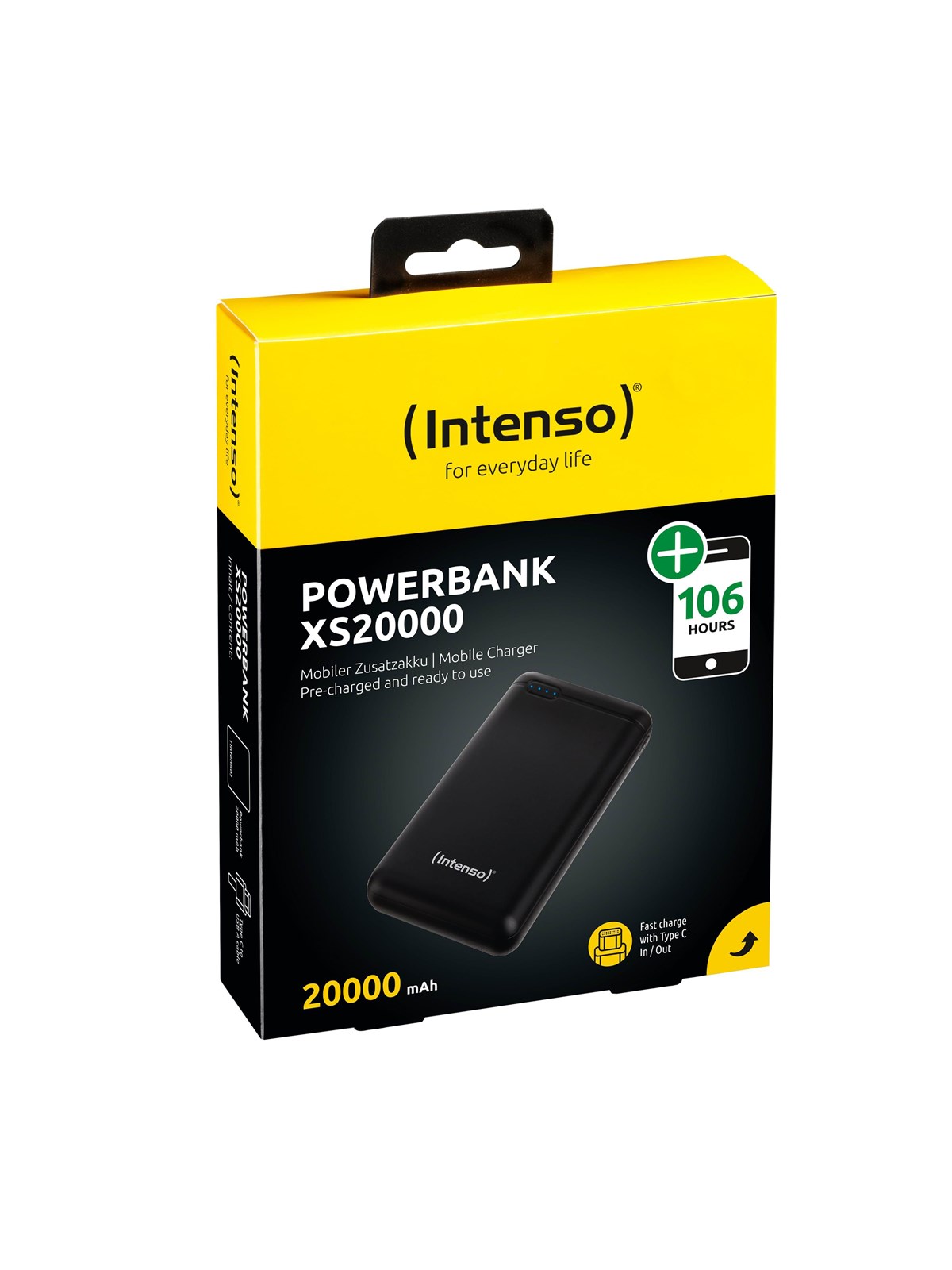 Intenso Xs20000 Powerbank (Akku) - Schwarz - 20000 Mah - Powerbank Akku - 7313550
