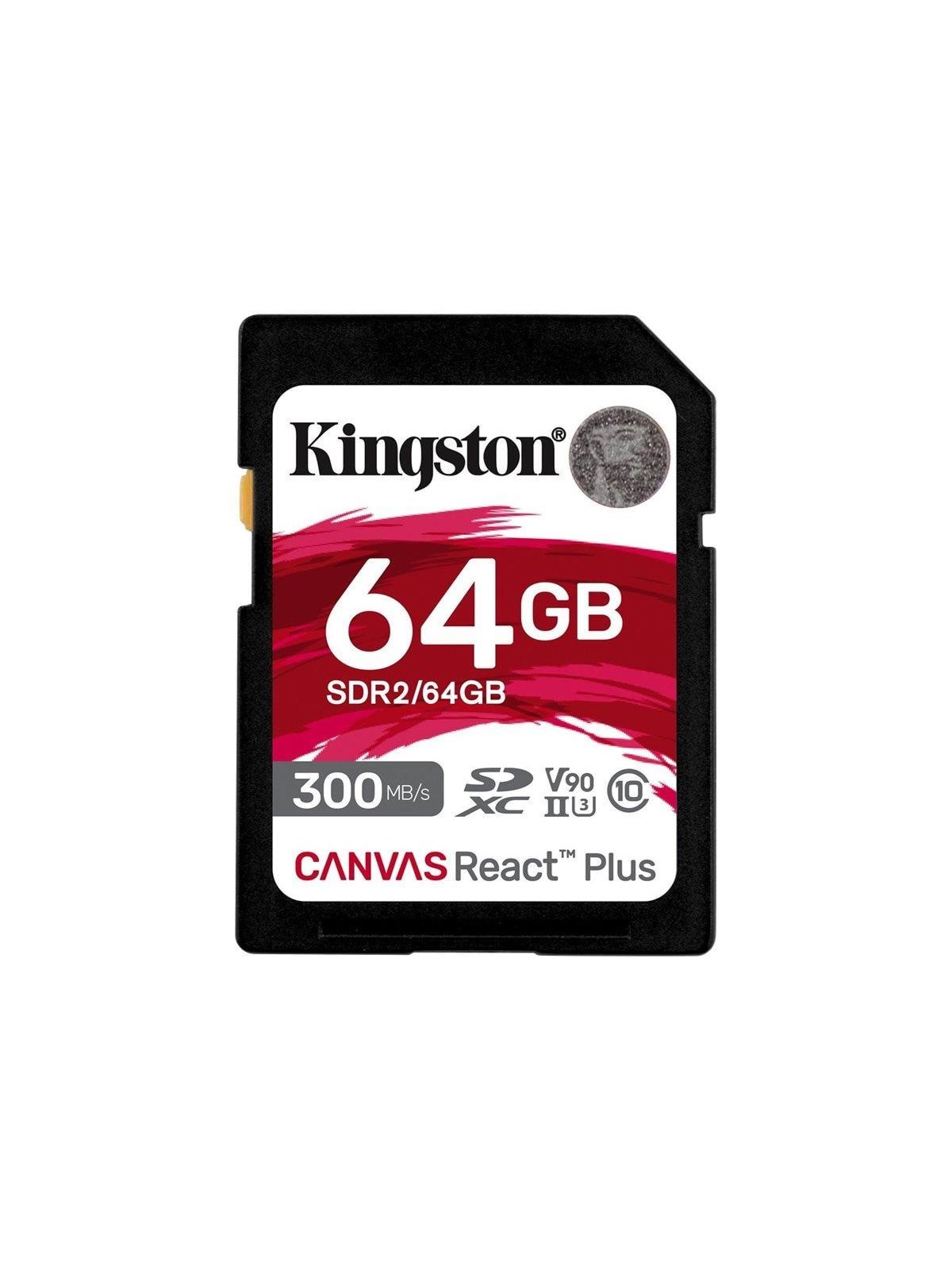 Kingston Canvas React Plus V90 SD - 300mb/s - 64gb - Speicherkarten - Sdr2/64gb