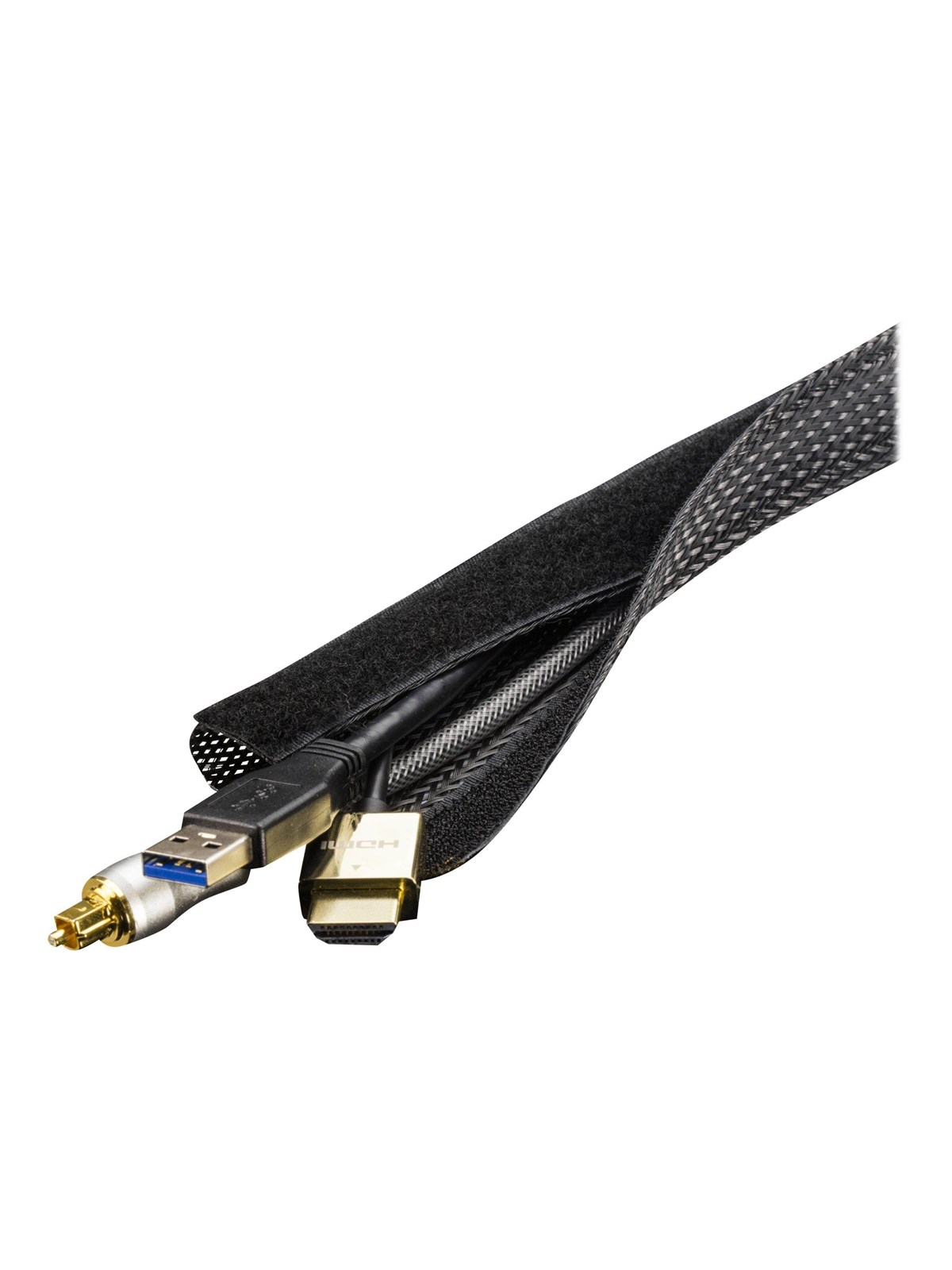 Deltaco Nylon Cable Sorting Stocking 3m Black - Kabelkanal Kabelschlauch - Ldr16
