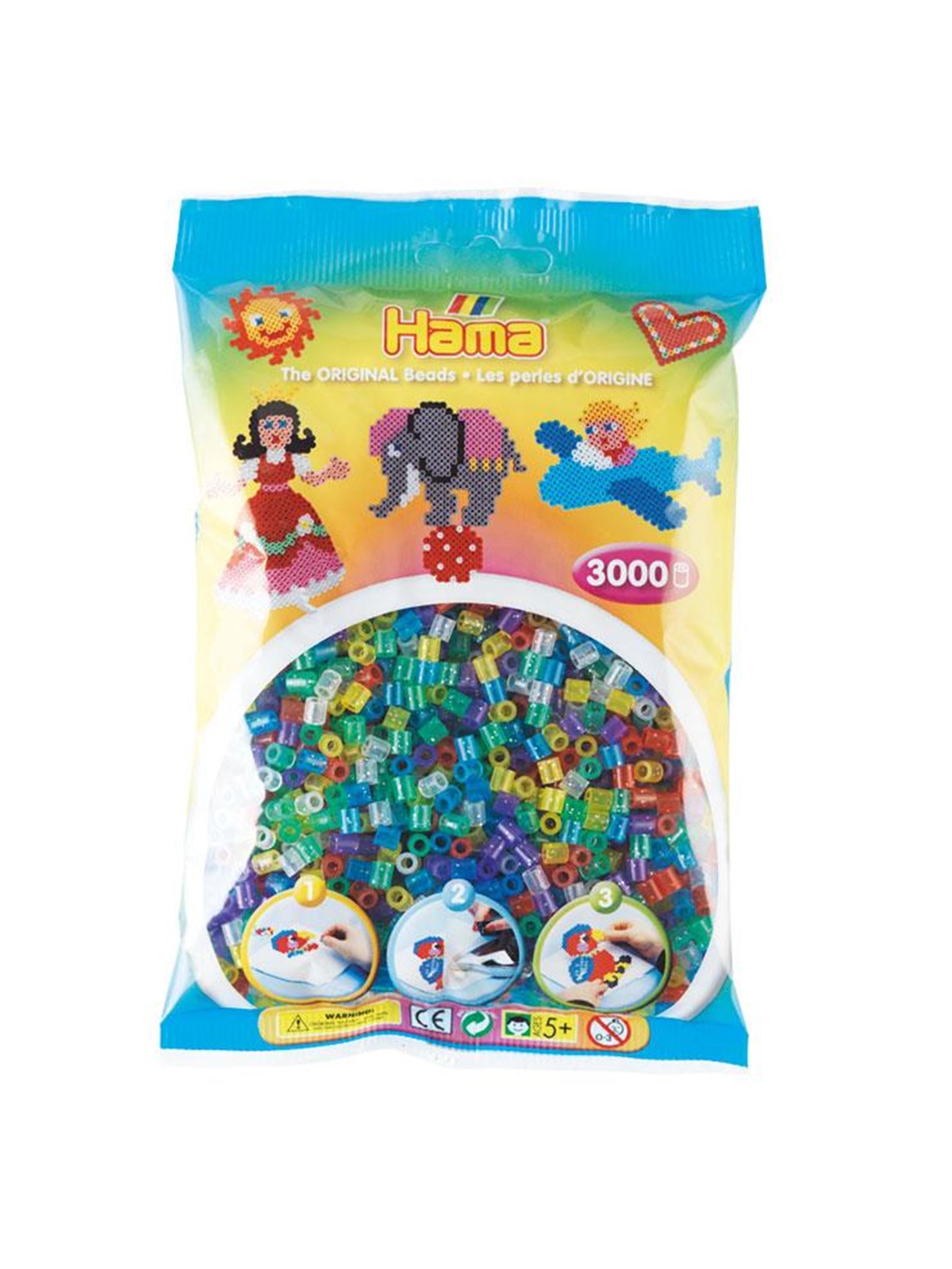 Hama Beads Glittermix 3000 Pcs - Kreativ Spiele - 201-54