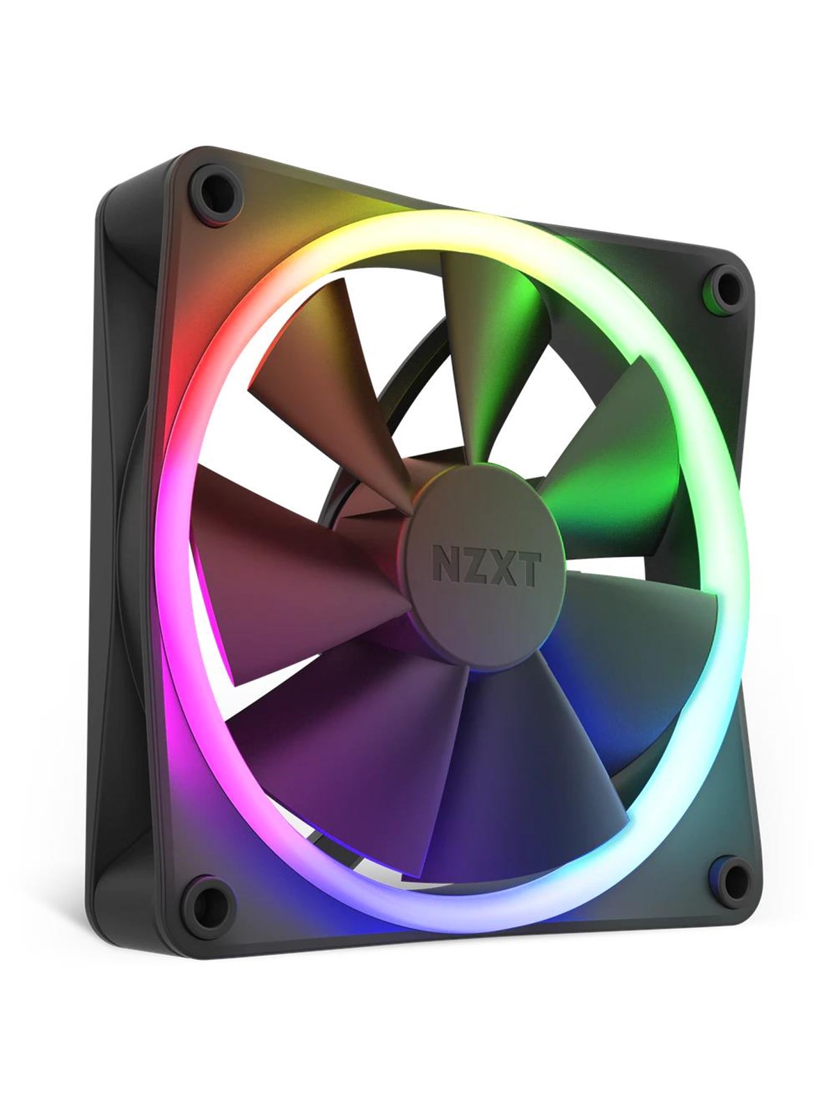 Nzxt F120 Rgb - Black - Gehäuselüfter - 120mm - Schwarz Mit Rgb Led - 28 Dba - Gehaeuseluefter - Rf-r12sf-b1