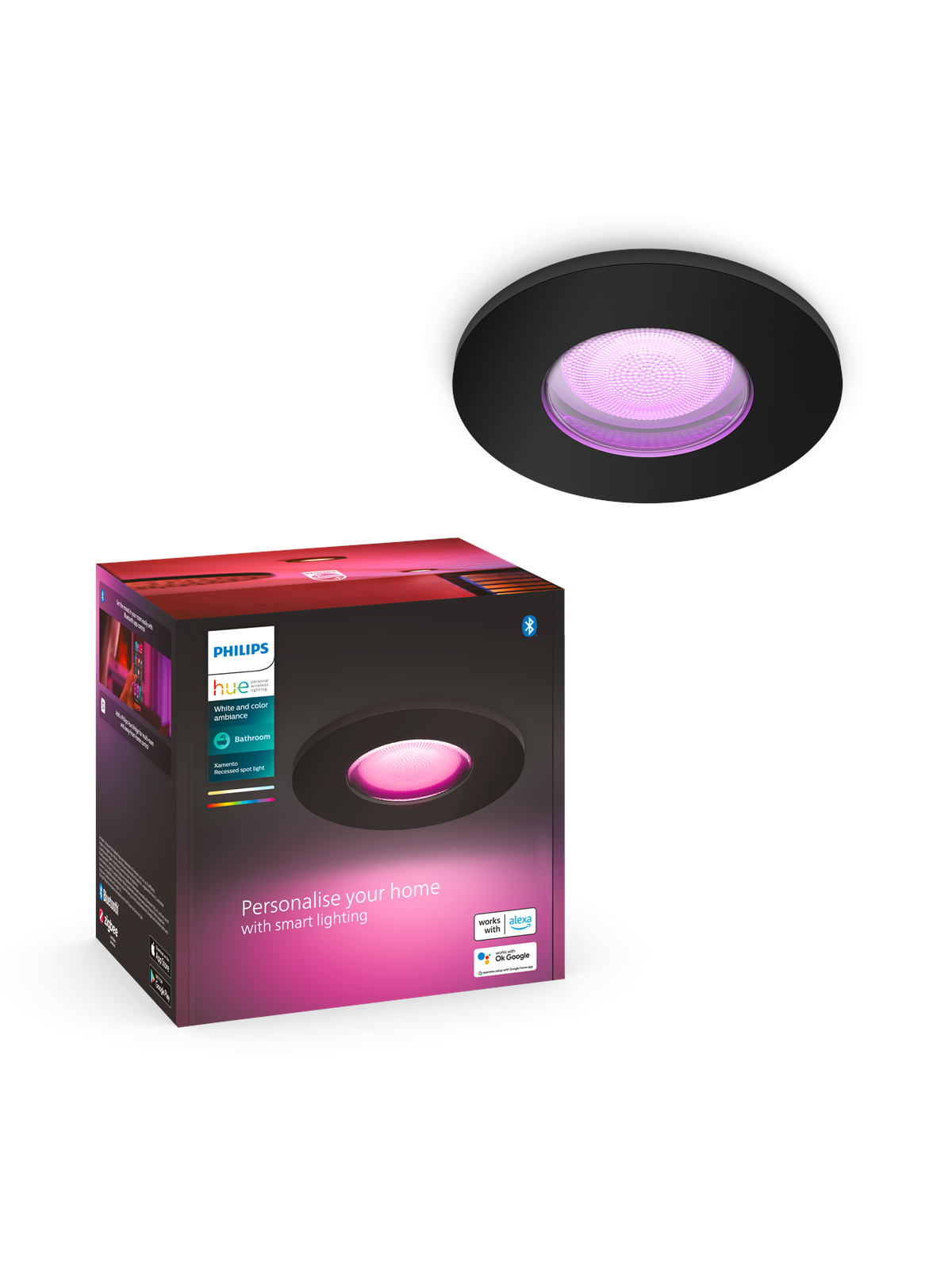 Philips Hue Xamento Recessed 1x5.7W - Black Image