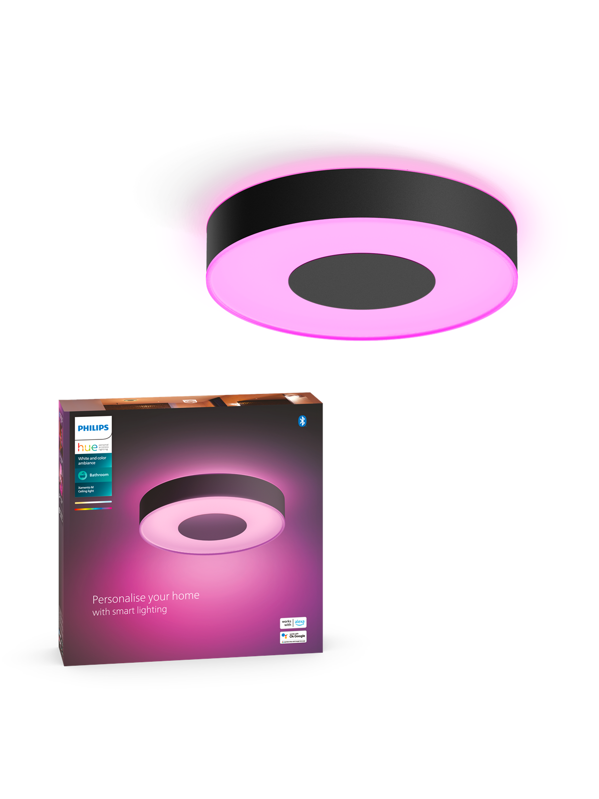 Philips Hue Xamento M Ceiling Lamp - Black - Smart Home - 929003526301