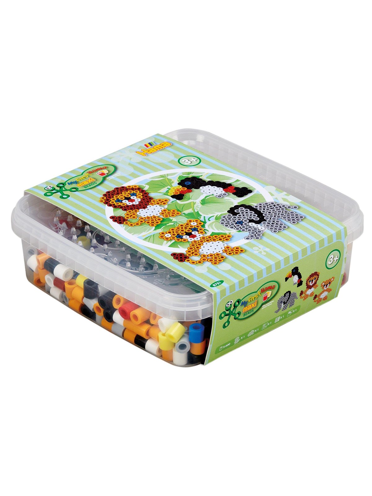 Hama Bead Set Maxi - Wild Animals 600 Pcs - Kreativ Spiele - 8751