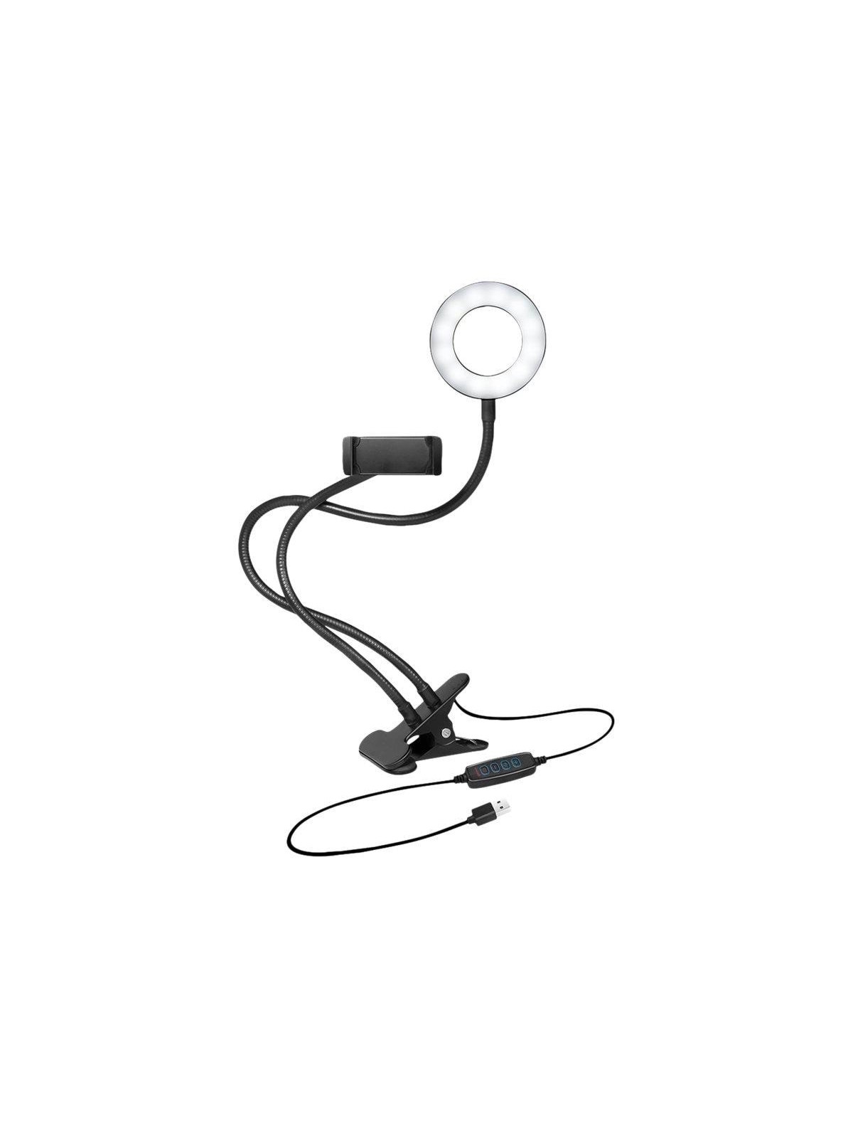 Logilink Smartphone Ring Light Clamp Mount Ø 8.5 cm - Streamingausruestung - Aa0150