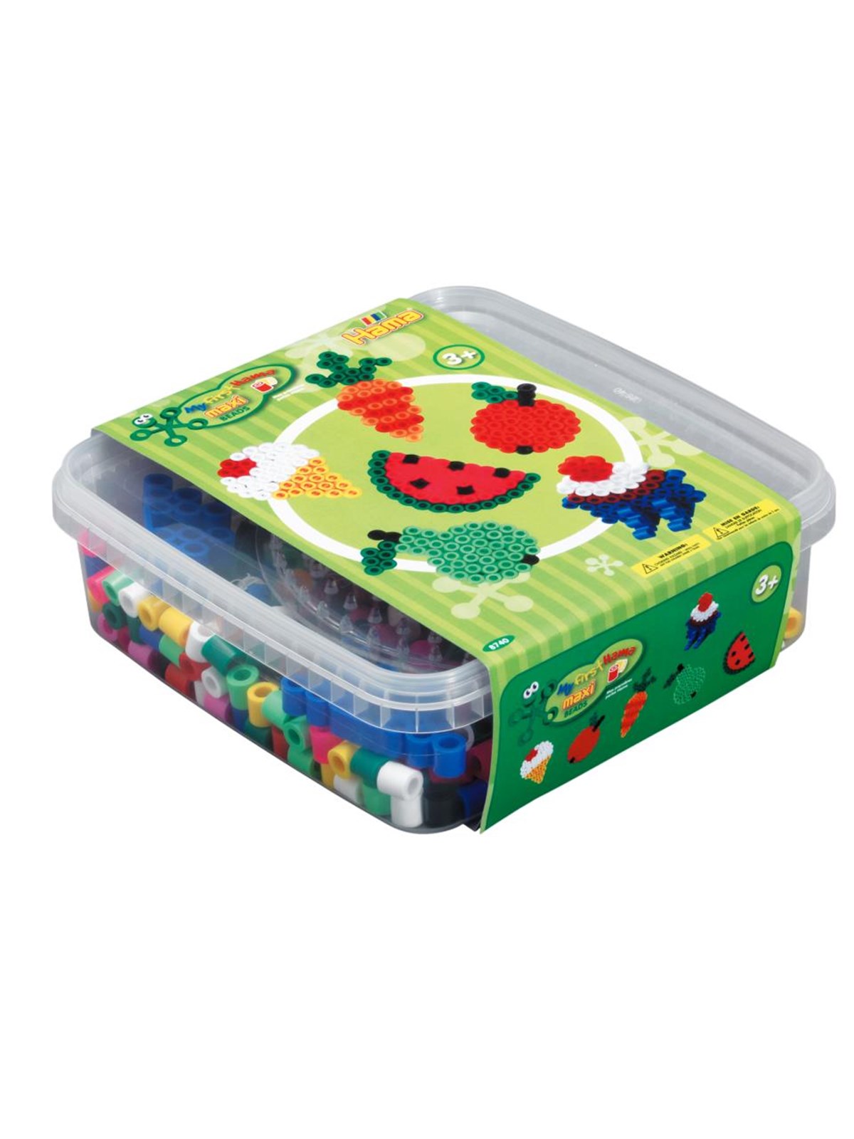 Hama Beads - Maxi - 600 Beads And 1 Pegboard in Box - Green - Kreativ Spiele - 8740