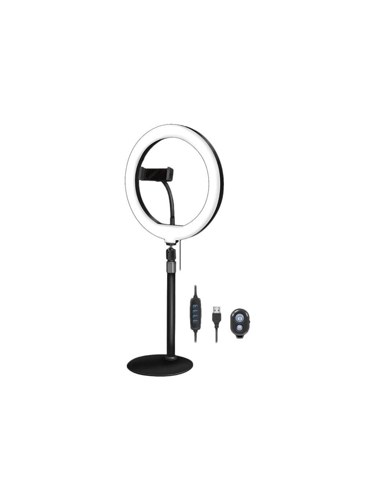 Logilink Smartphone Ring Light Tripod With Remote Shutter Height Adjust. Ø 25 cm - Streamingausruestung - Aa0152