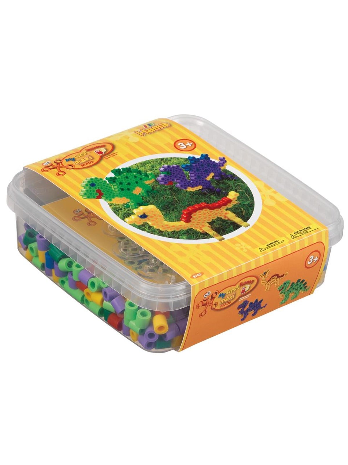 Hama Ironing Beads Set Maxi - Dino 600 Pcs - Kreativ Spiele - 8742